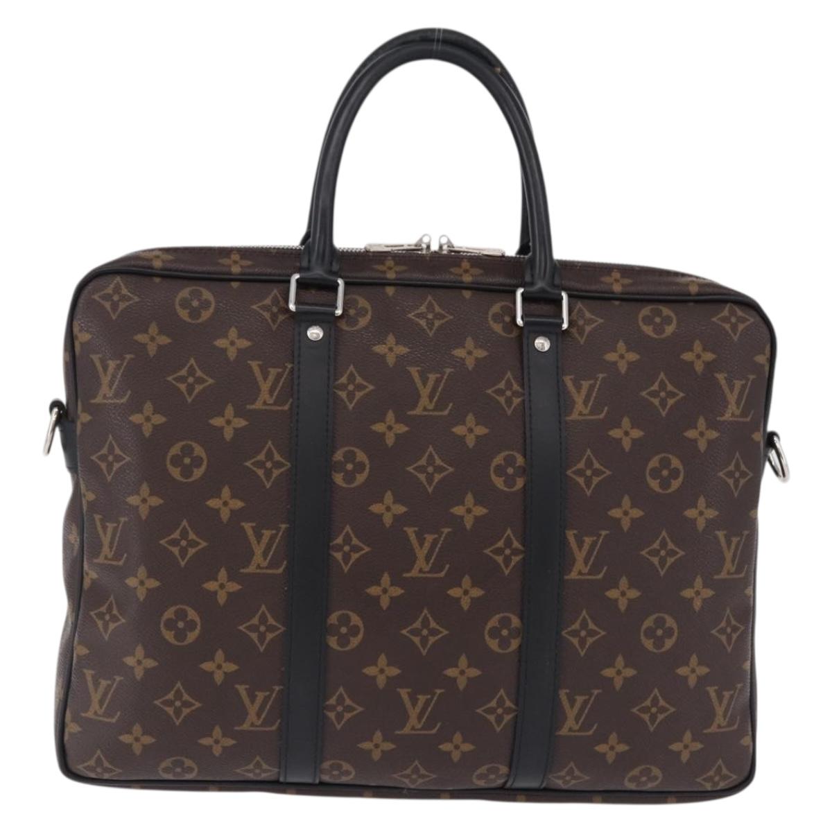 LOUIS VUITTON Monogram Porte Documents Voyage Hand Bag M40225 LV Auth ep15590