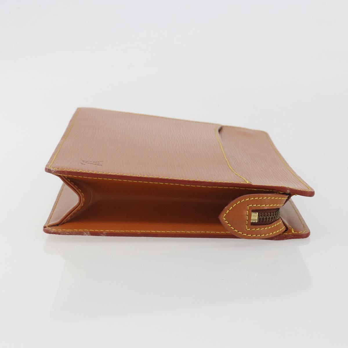 LOUIS VUITTON Epi Pochette Homme Bag Brown Zipangu Gold M52528 LV Auth ep15592