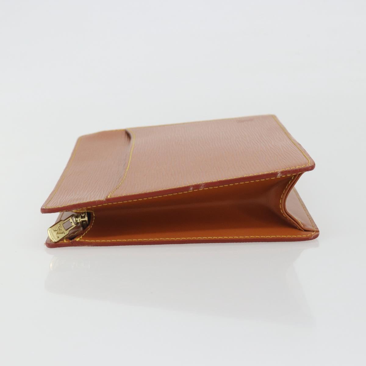 LOUIS VUITTON Epi Pochette Homme Bag Brown Zipangu Gold M52528 LV Auth ep15592