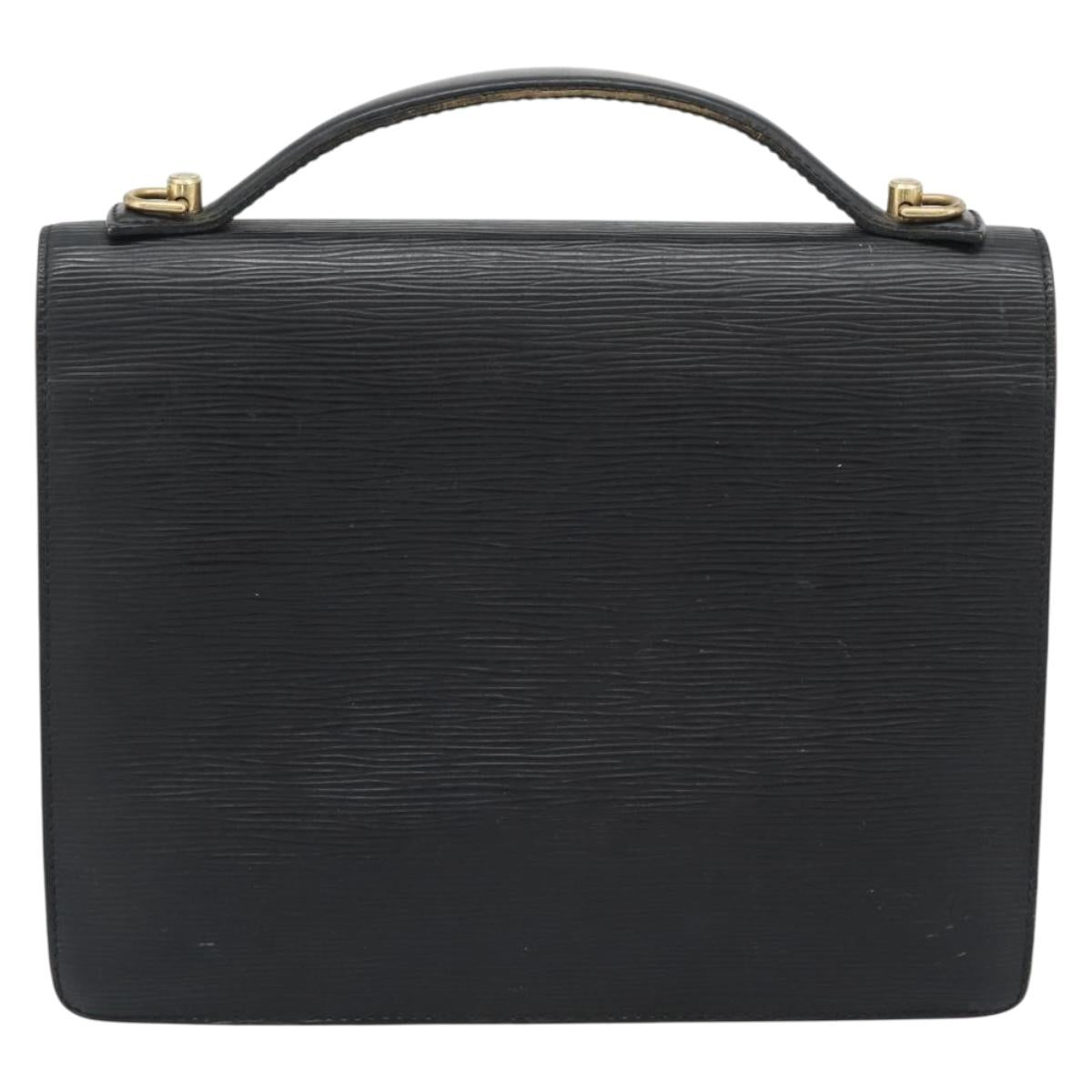 LOUIS VUITTON Epi Monceau 28 Hand Bag Black M52122 LV Auth ep15595