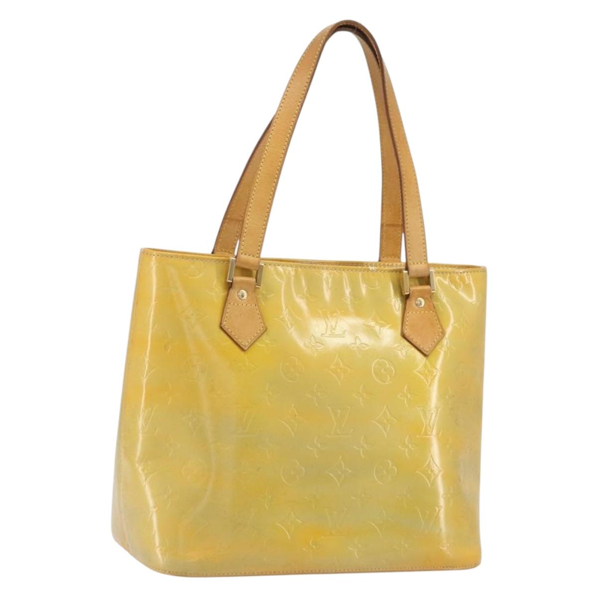 LOUIS VUITTON Monogram Vernis Houston Hand Bag Gris M91053 LV Auth ep15598