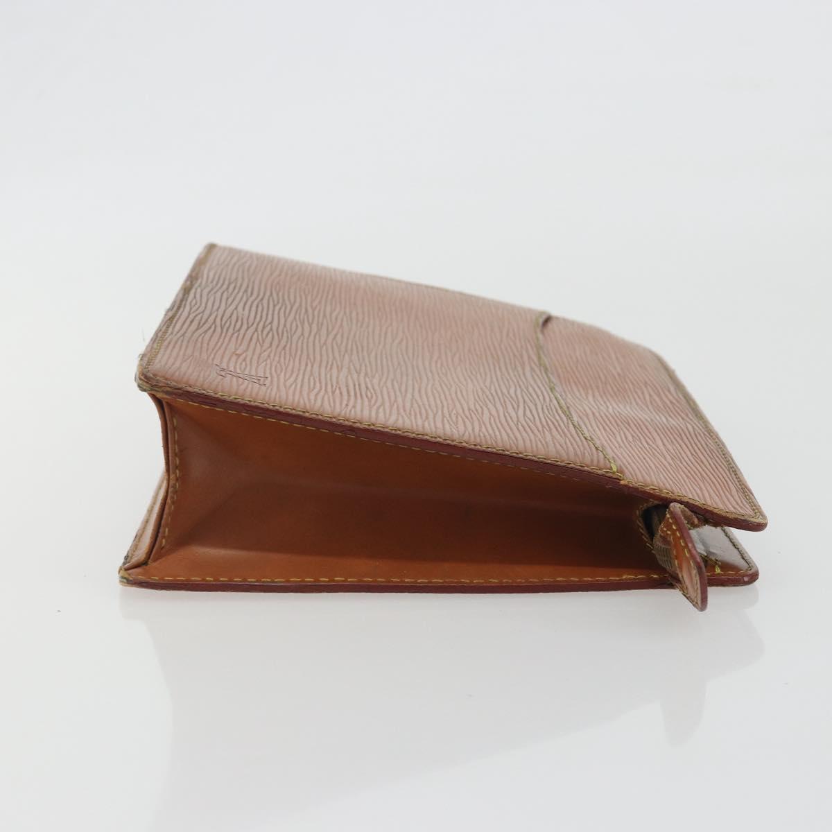 LOUIS VUITTON Epi Pochette Homme Bag Brown Zipangu Gold M52528 LV Auth ep15599