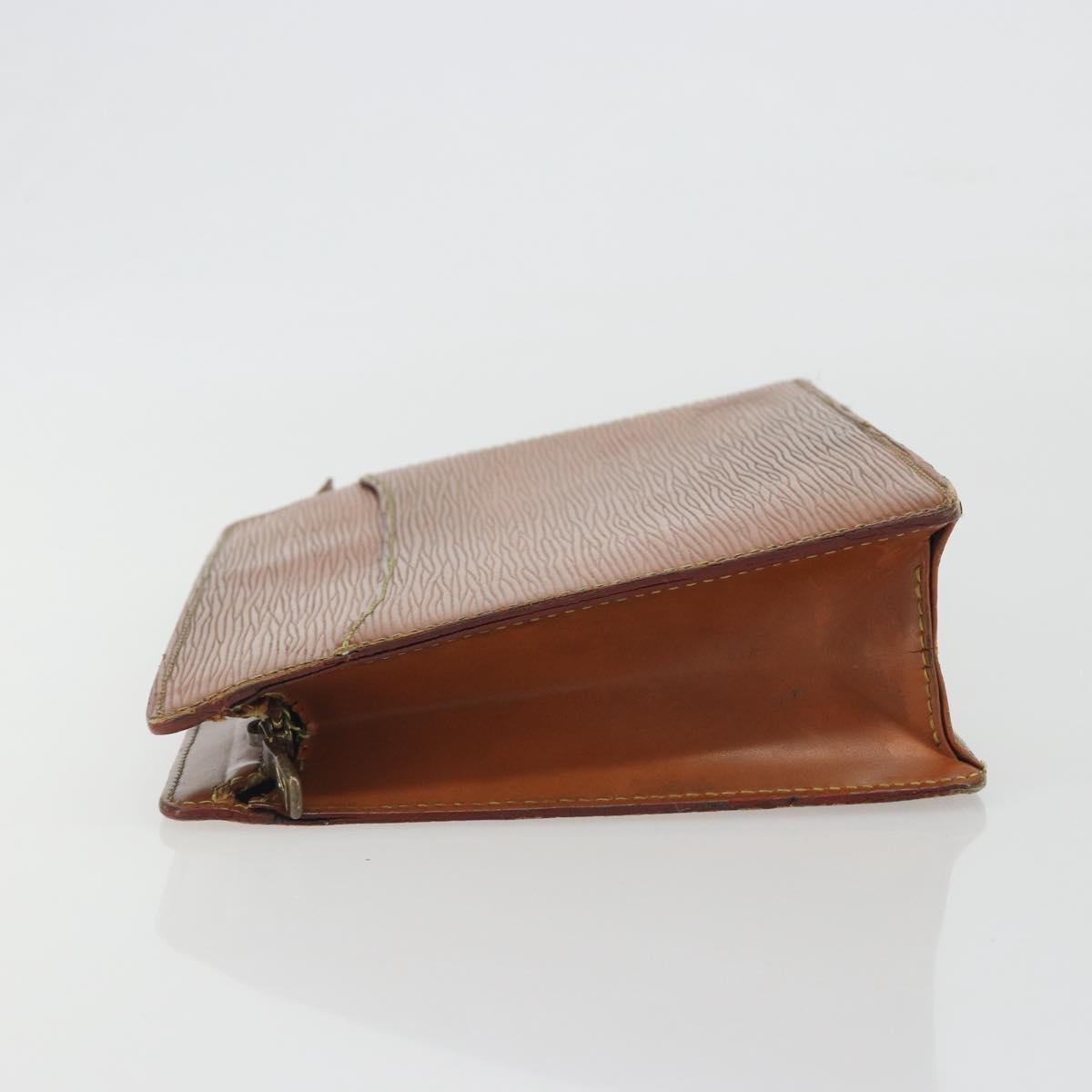 LOUIS VUITTON Epi Pochette Homme Bag Brown Zipangu Gold M52528 LV Auth ep15599