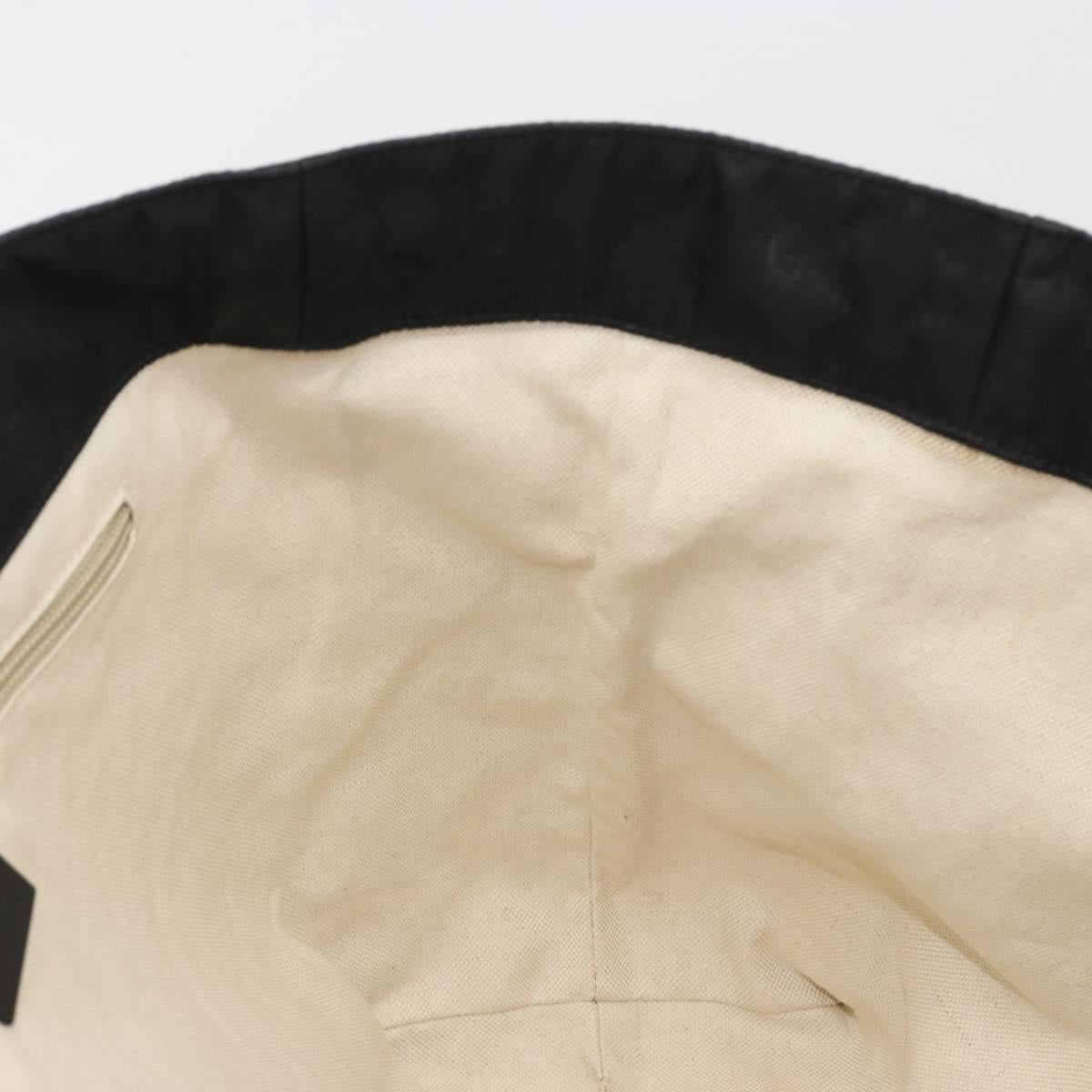 GUCCI GG Canvas Tote Bag Nylon Black Gold 282439 Auth ep15602