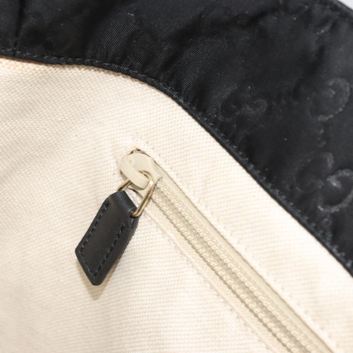 GUCCI GG Canvas Tote Bag Nylon Black Gold 282439 Auth ep15602