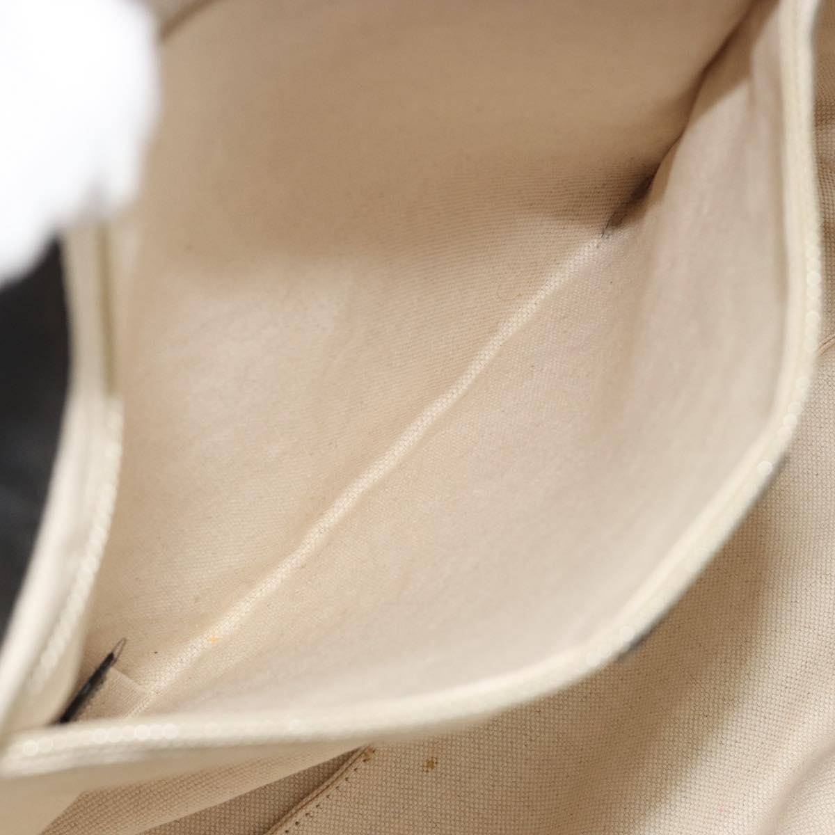 GUCCI GG Canvas Tote Bag Nylon Black Gold 282439 Auth ep15602