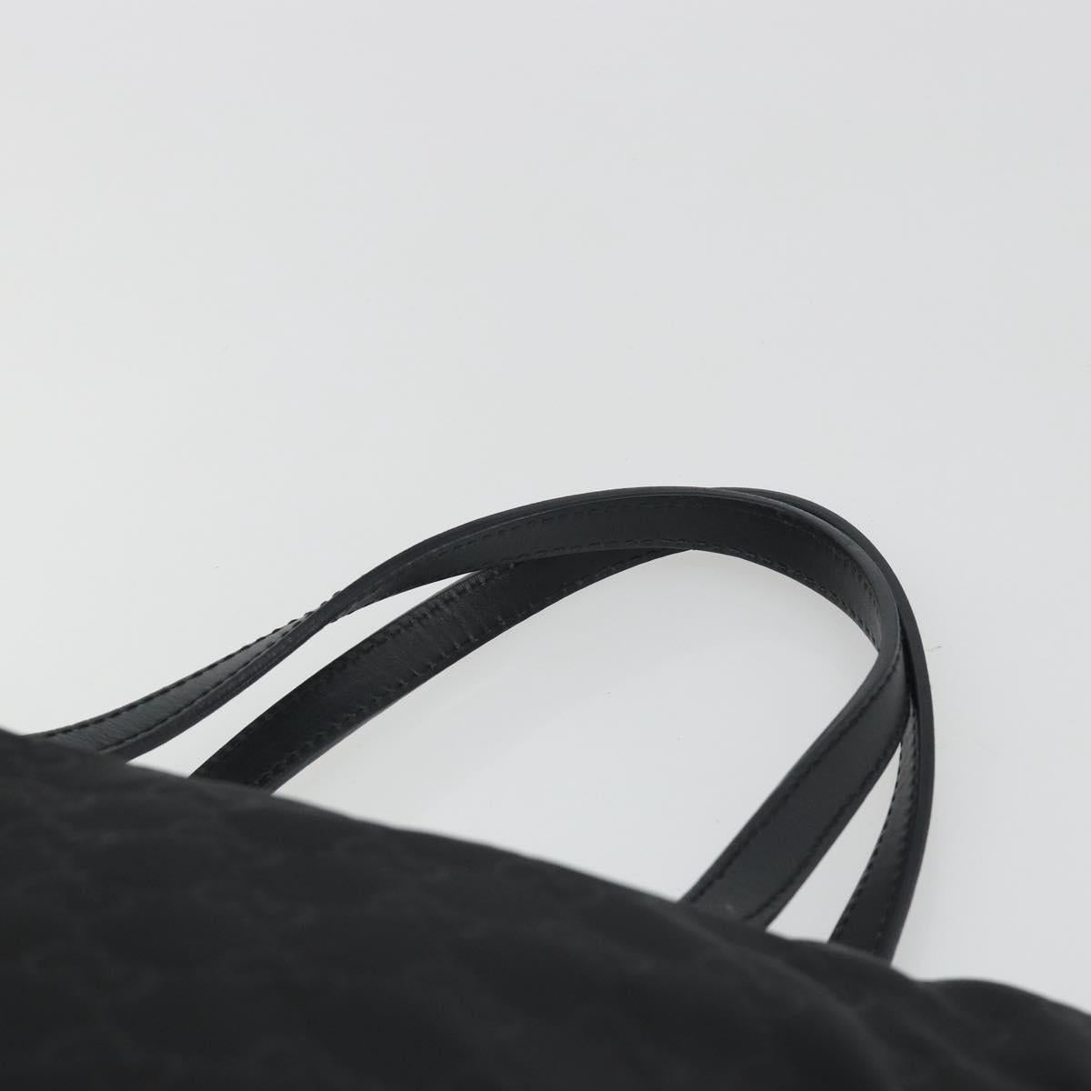 GUCCI GG Canvas Tote Bag Nylon Black Gold 282439 Auth ep15602