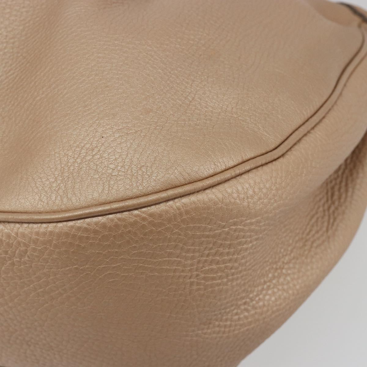 GUCCI Sukey Shoulder Bag Leather Champagne Gold 232955 Auth ep15604