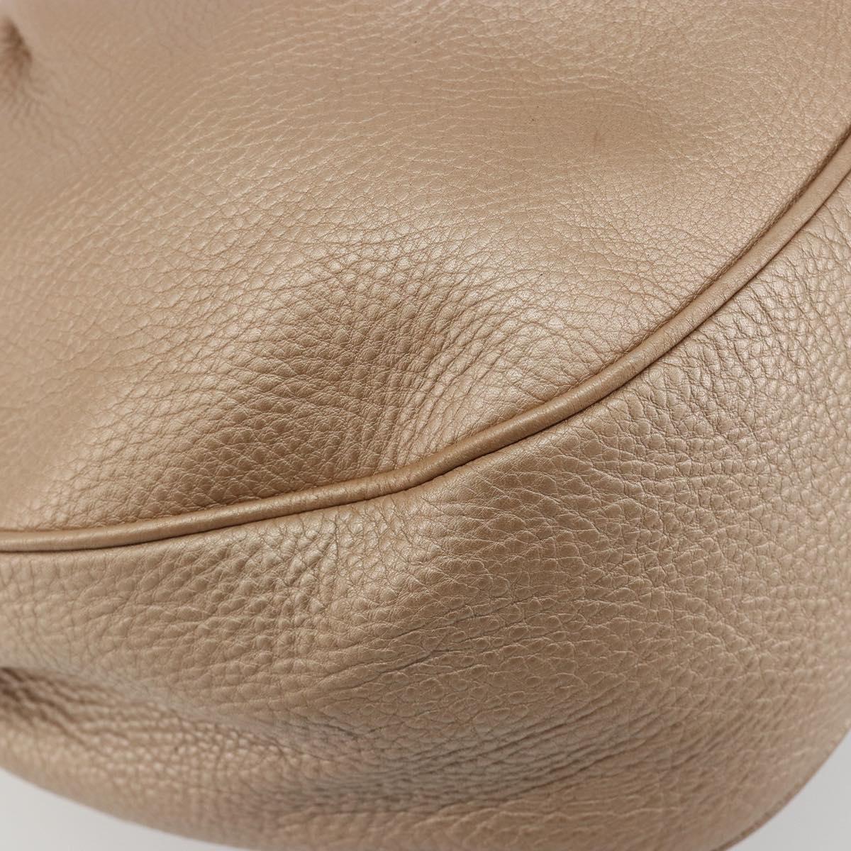 GUCCI Sukey Shoulder Bag Leather Champagne Gold 232955 Auth ep15604
