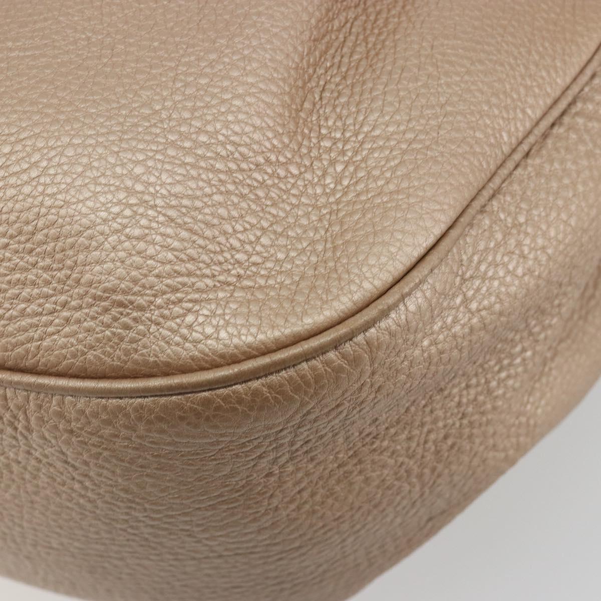 GUCCI Sukey Shoulder Bag Leather Champagne Gold 232955 Auth ep15604