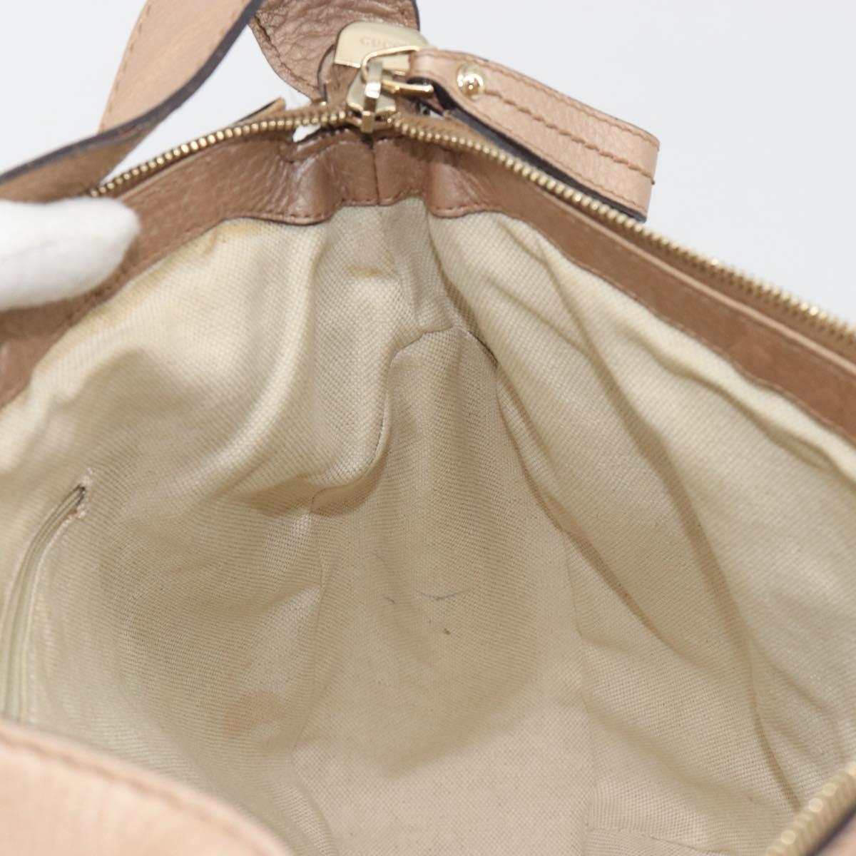 GUCCI Sukey Shoulder Bag Leather Champagne Gold 232955 Auth ep15604