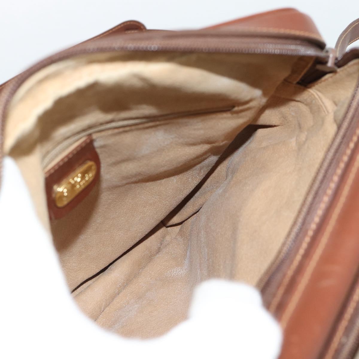 GUCCI Micro GG Supreme Shoulder Bag PVC Beige Gold Auth ep15606