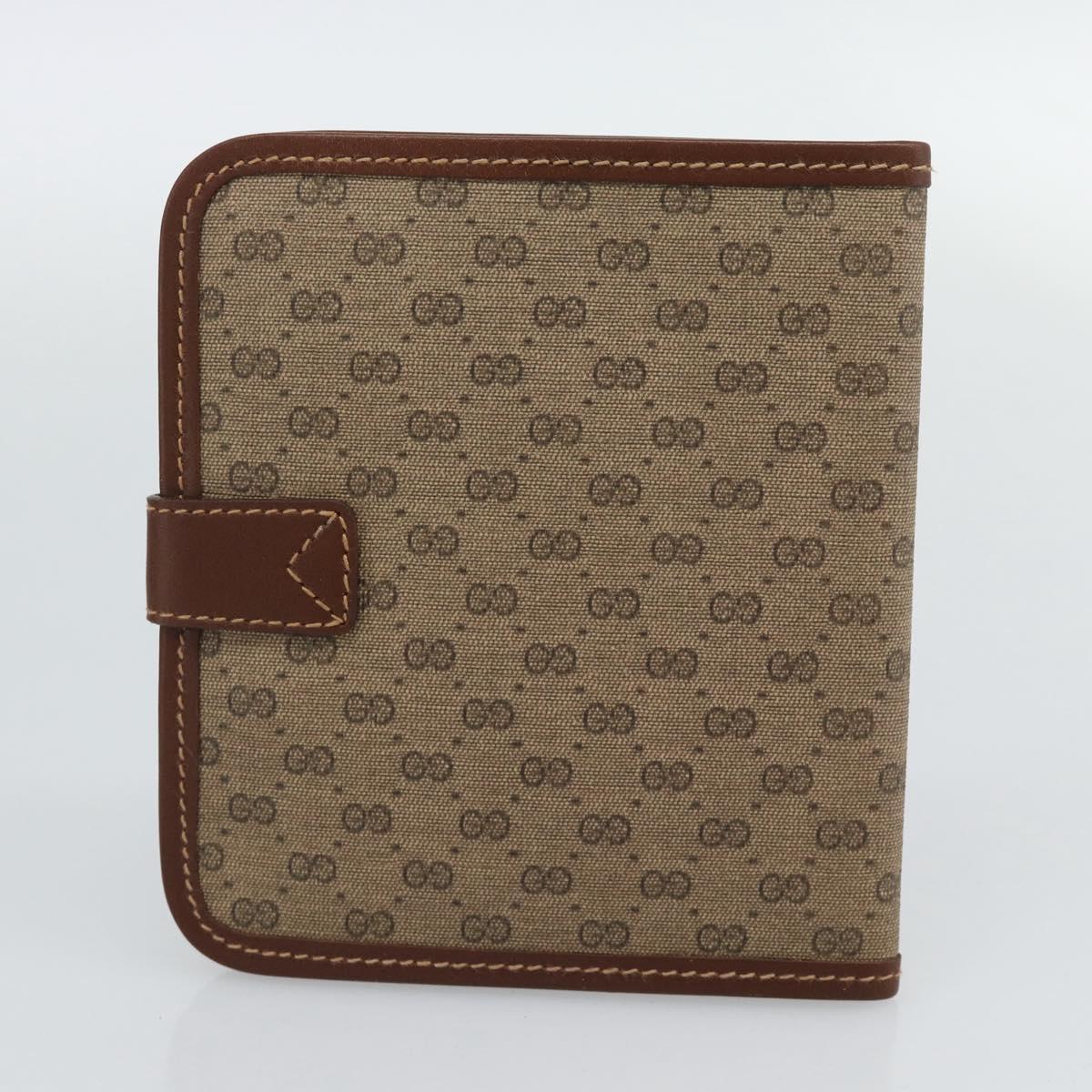 GUCCI Micro GG Supreme Shoulder Bag PVC Beige Gold Auth ep15606