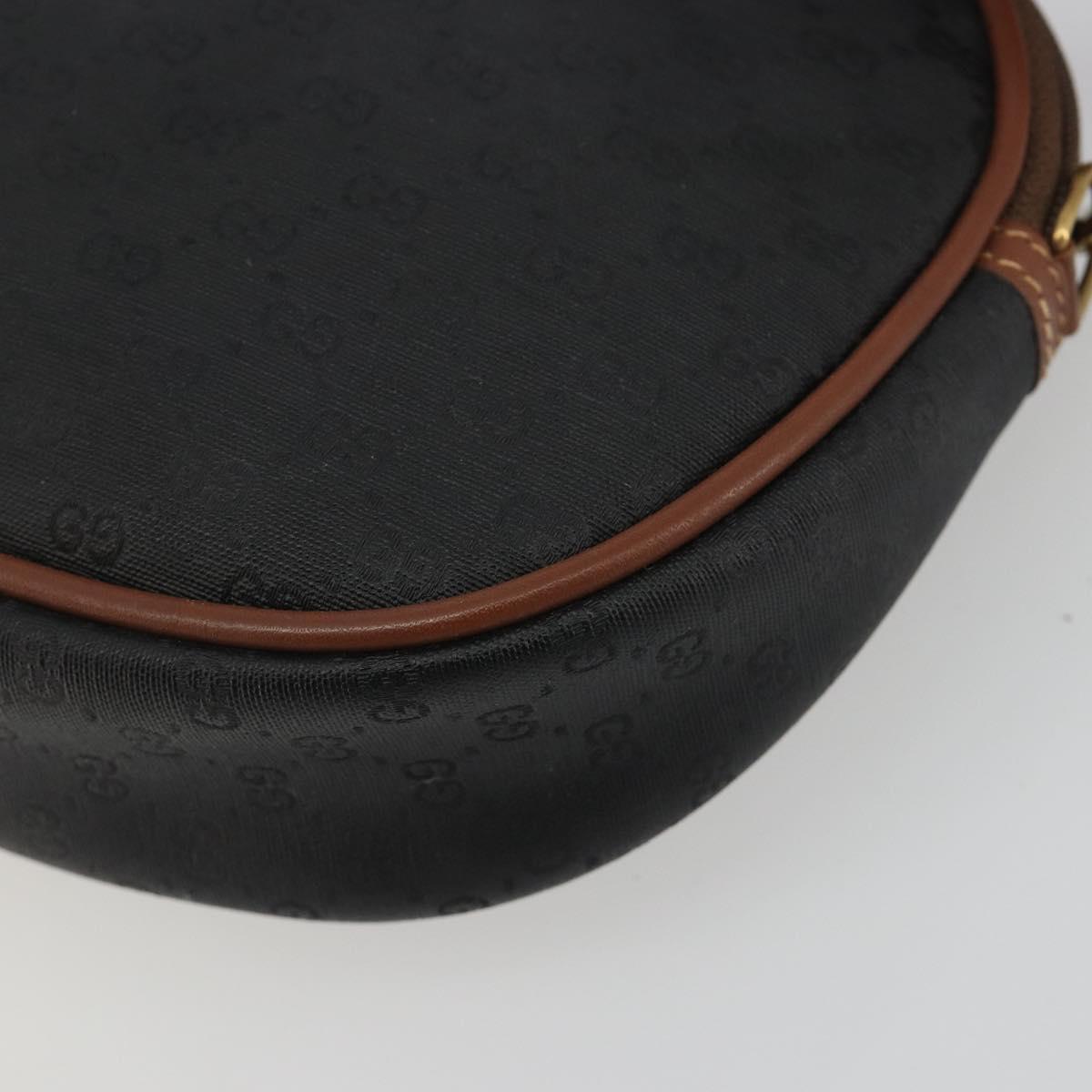 GUCCI Micro GG Supreme Shoulder Bag Black Gold 007 104 0013 Auth ep15607