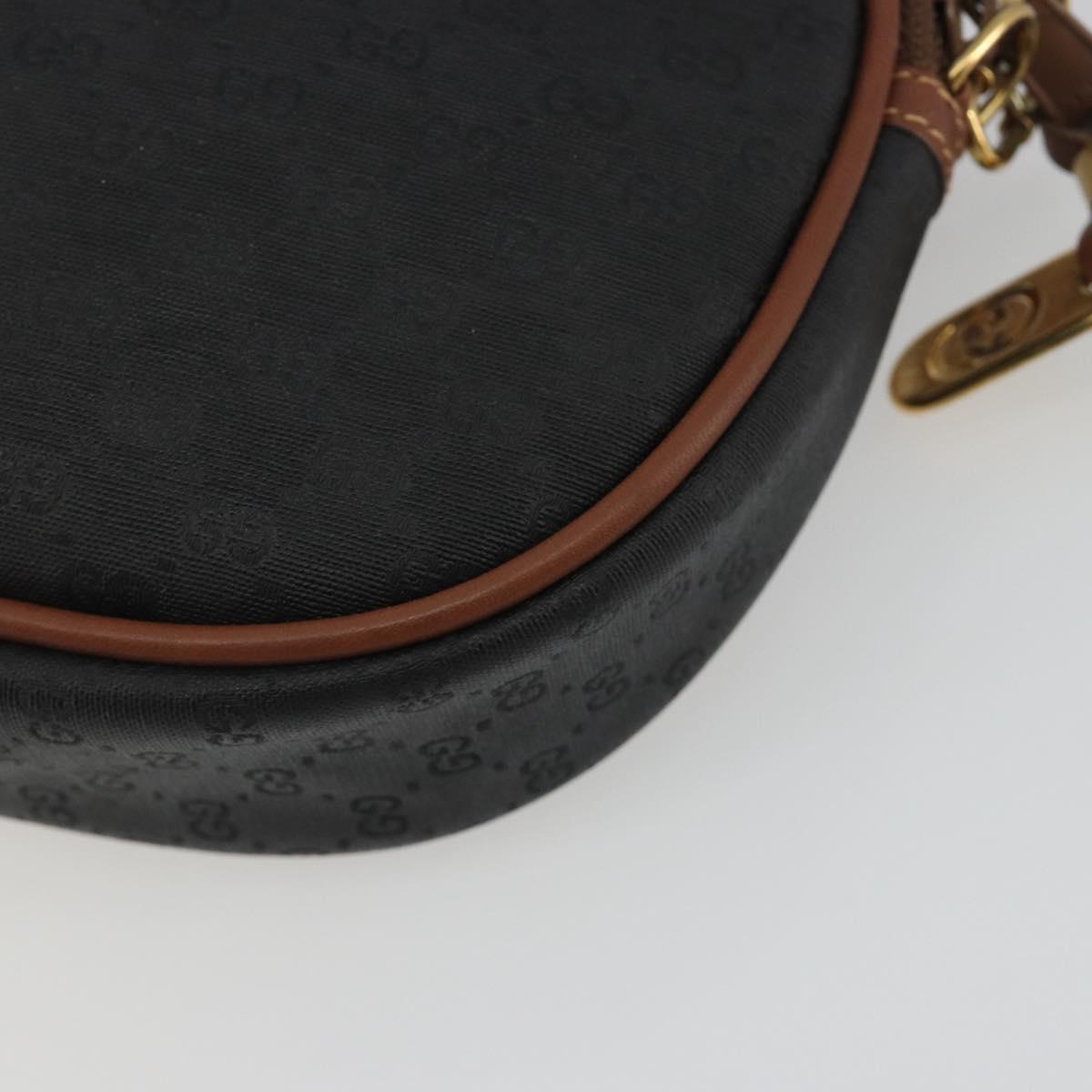 GUCCI Micro GG Supreme Shoulder Bag Black Gold 007 104 0013 Auth ep15607