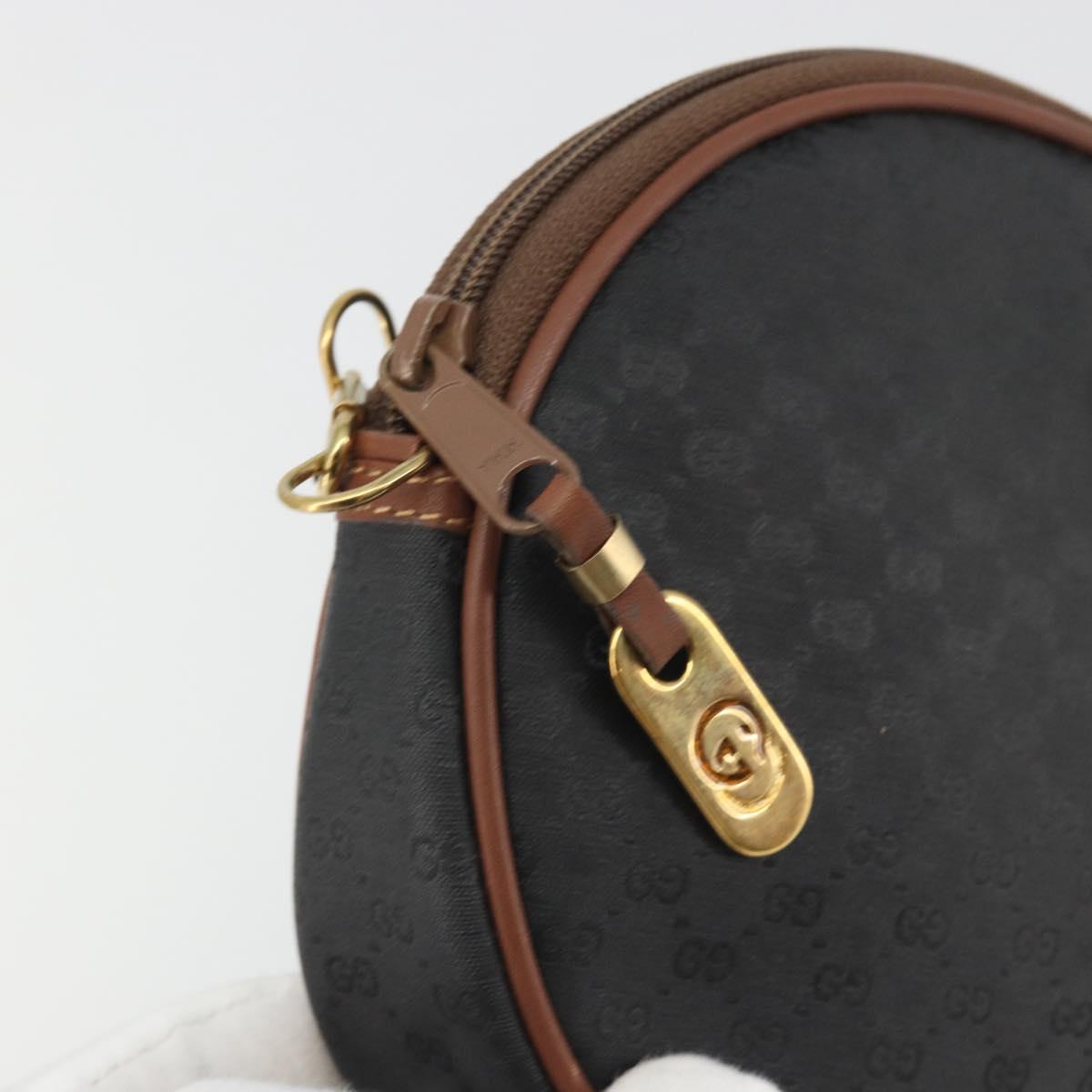 GUCCI Micro GG Supreme Shoulder Bag Black Gold 007 104 0013 Auth ep15607