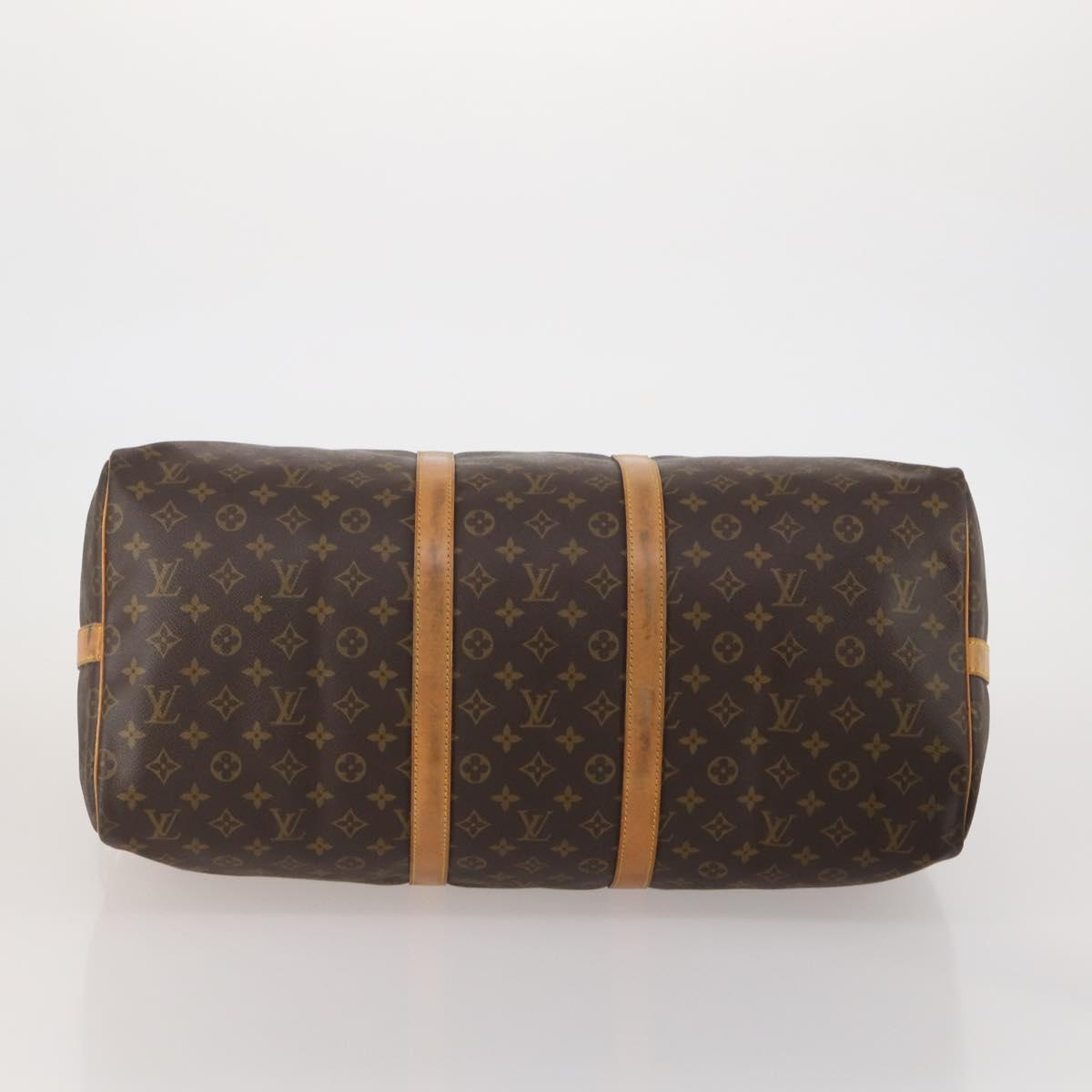 LOUIS VUITTON Monogram Keepall Bandouliere 55 Boston Bag M41414 LV Auth ep15610A