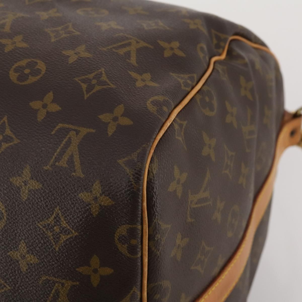 LOUIS VUITTON Monogram Keepall Bandouliere 55 Boston Bag M41414 LV Auth ep15610A
