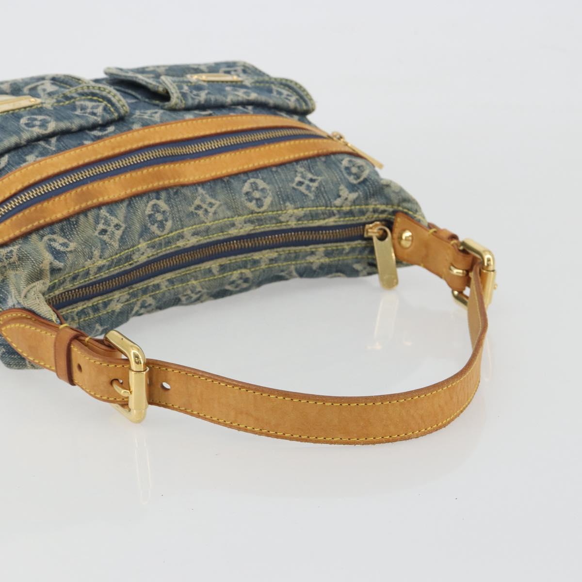 LOUIS VUITTON Monogram Denim Buggy PM Shoulder Bag Blue M95049 LV Auth ep15612A
