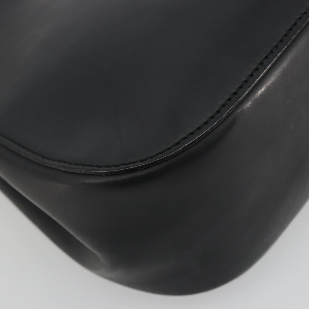 GUCCI Bamboo Hand Bag Leather Black 001 3761 Auth ep15613A