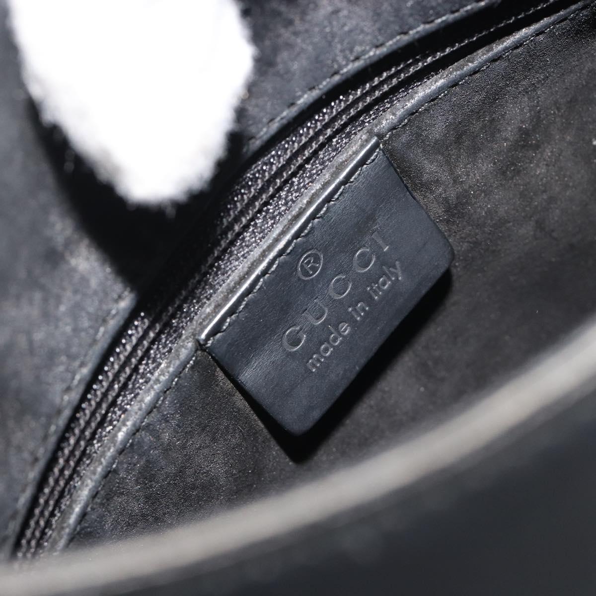 GUCCI Bamboo Hand Bag Leather Black 001 3761 Auth ep15613A