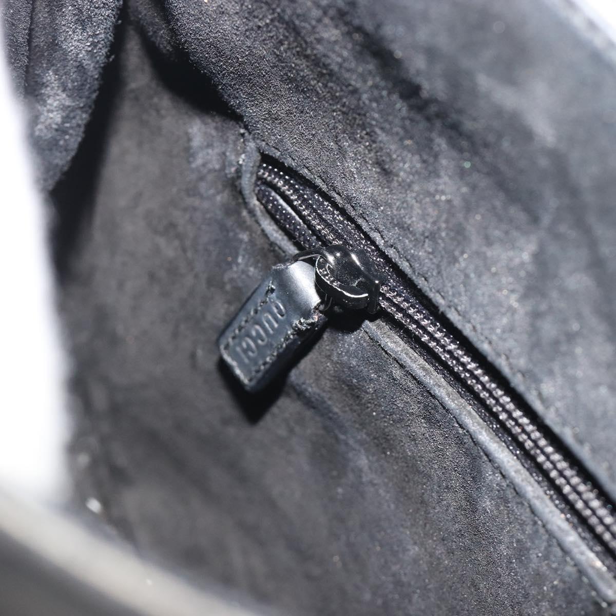 GUCCI Bamboo Hand Bag Leather Black 001 3761 Auth ep15613A