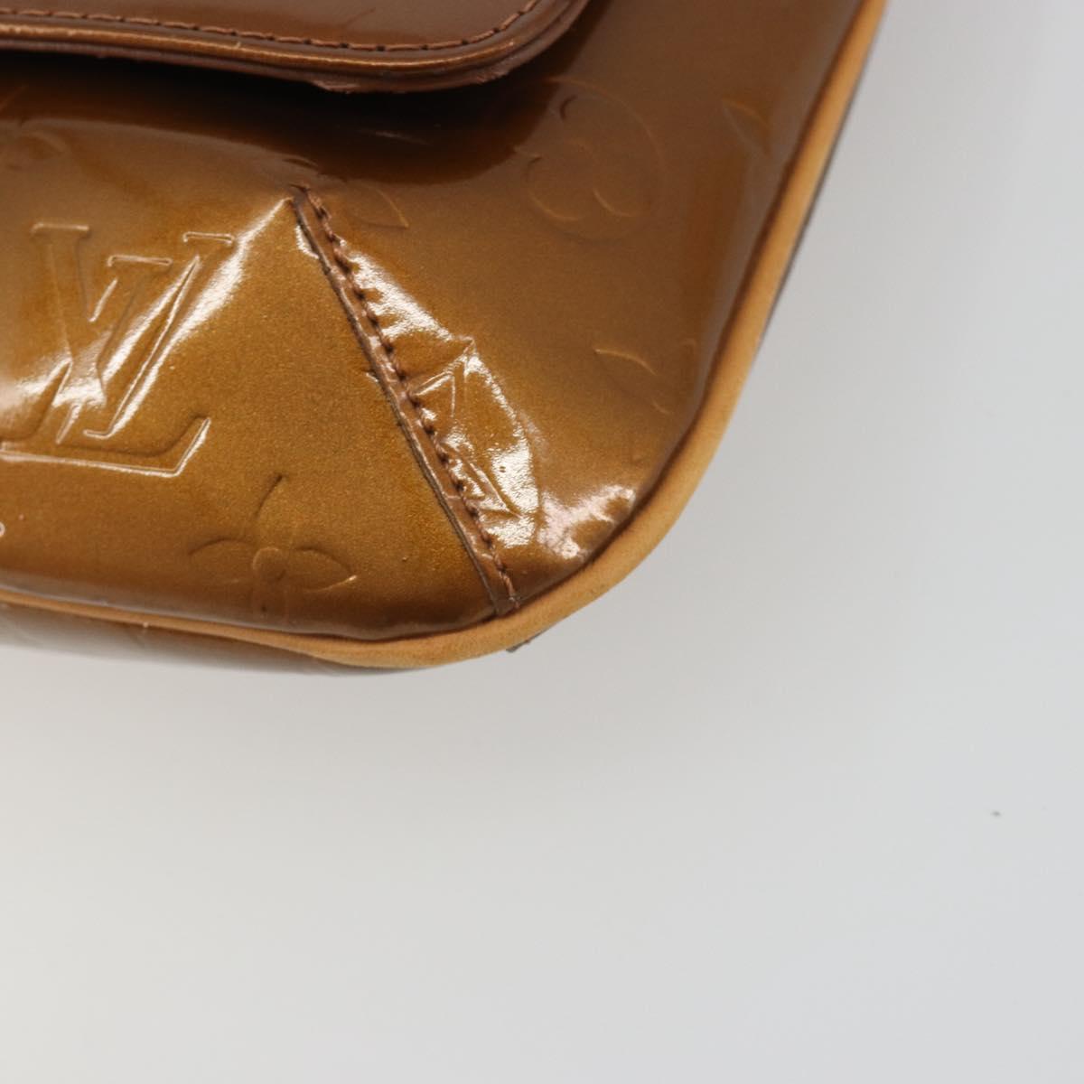 LOUIS VUITTON Monogram Vernis Thompson Street Bag Bronze M91124 LV Auth ep15617