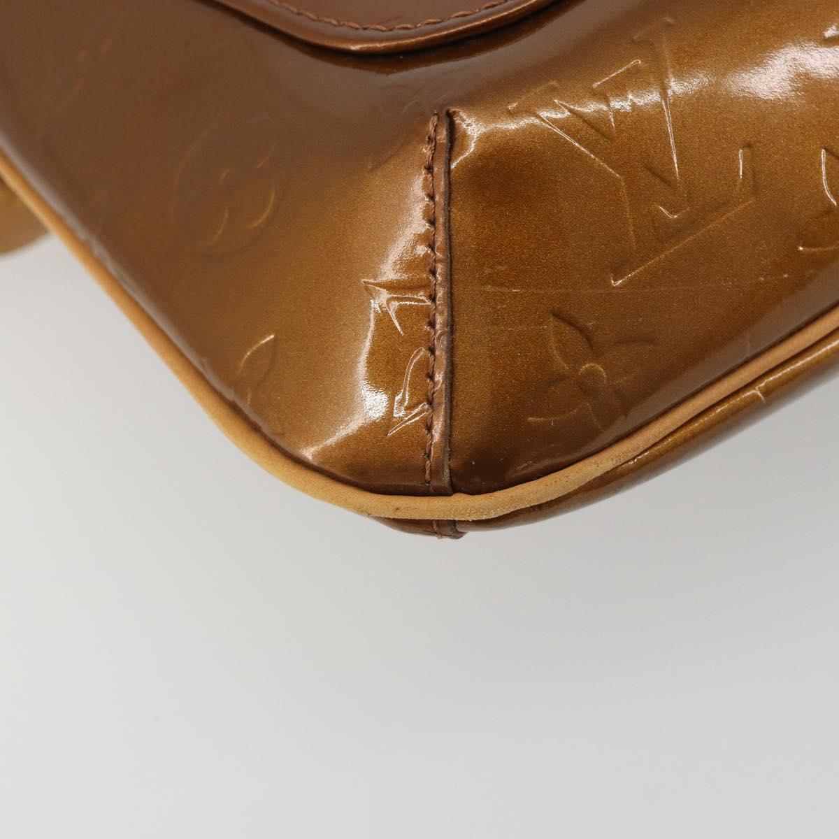 LOUIS VUITTON Monogram Vernis Thompson Street Bag Bronze M91124 LV Auth ep15617