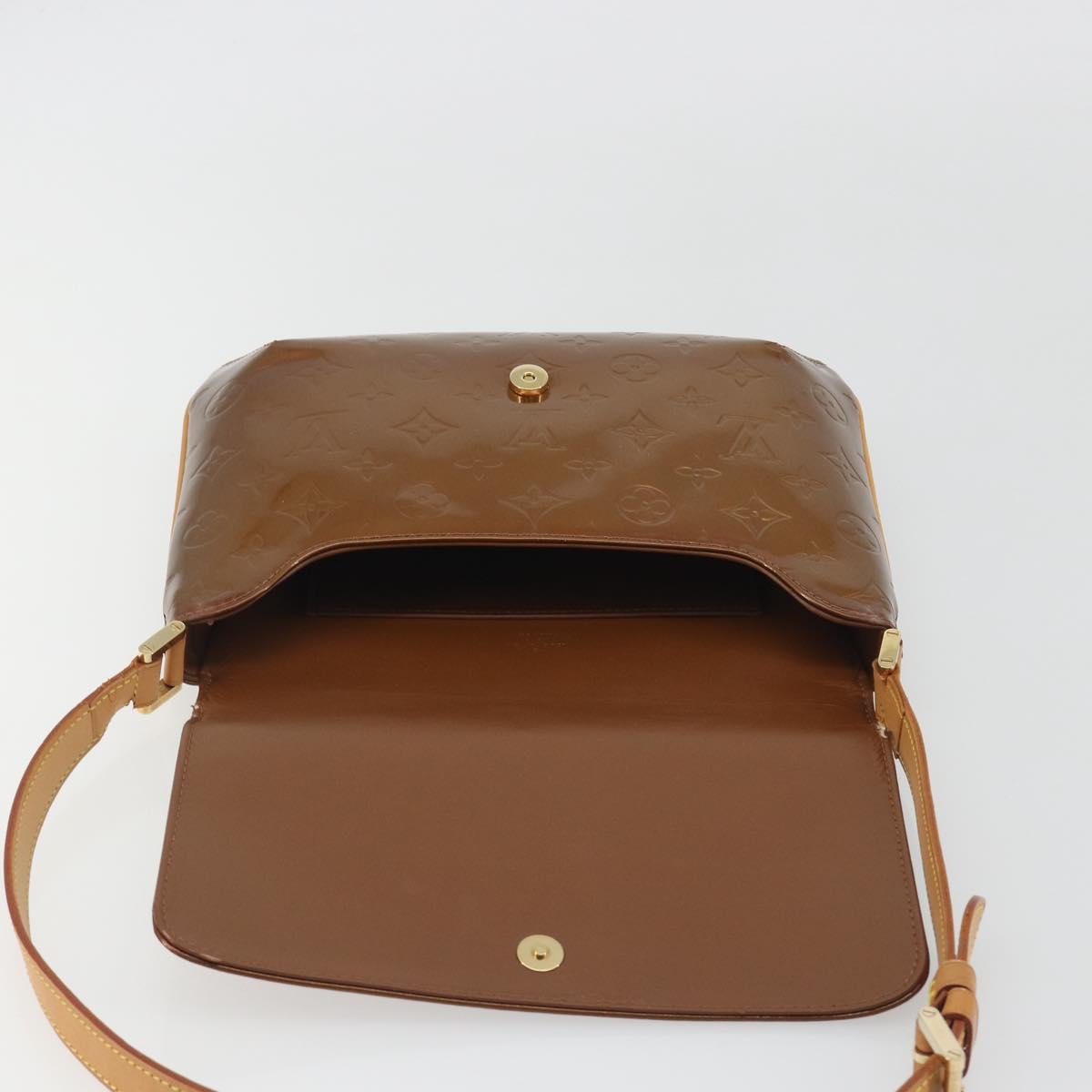 LOUIS VUITTON Monogram Vernis Thompson Street Bag Bronze M91124 LV Auth ep15617
