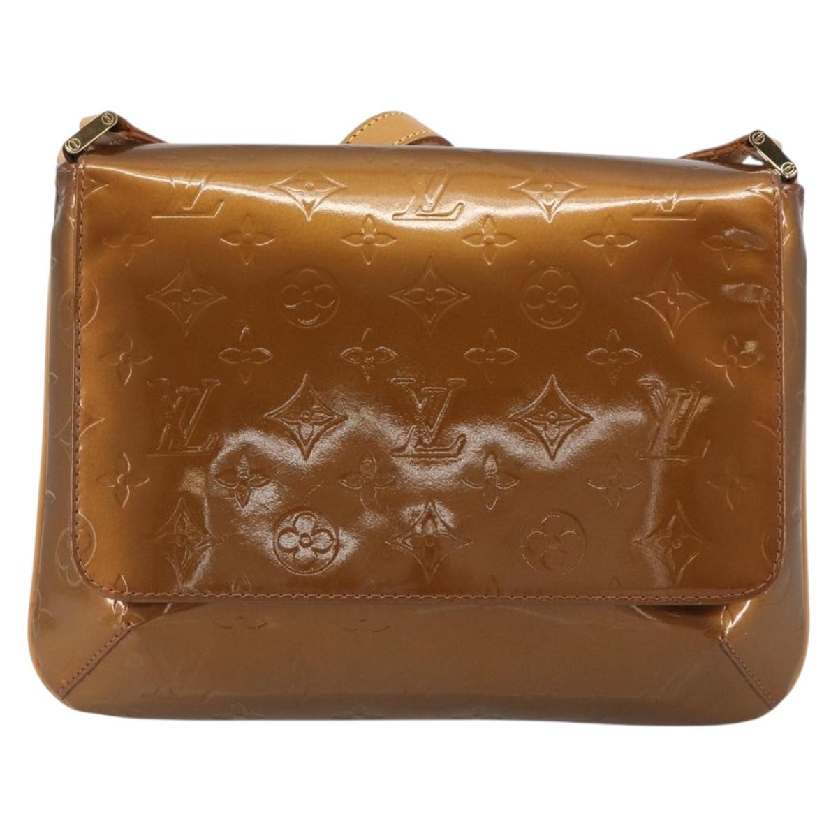 LOUIS VUITTON Monogram Vernis Thompson Street Bag Bronze M91124 LV Auth ep15617