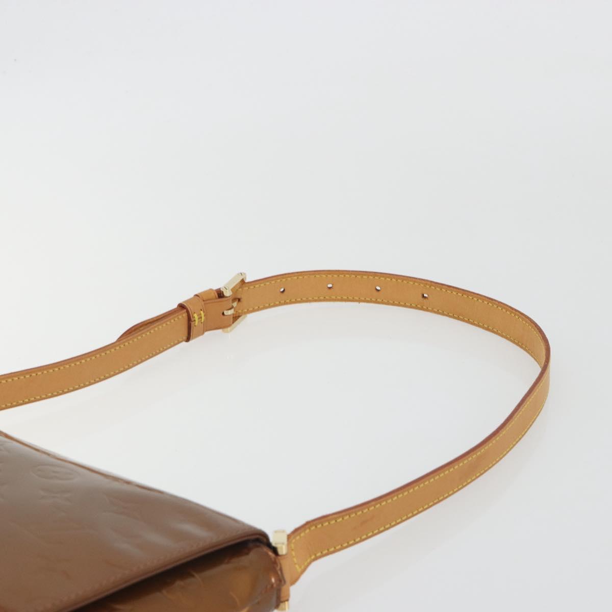 LOUIS VUITTON Monogram Vernis Thompson Street Bag Bronze M91124 LV Auth ep15617