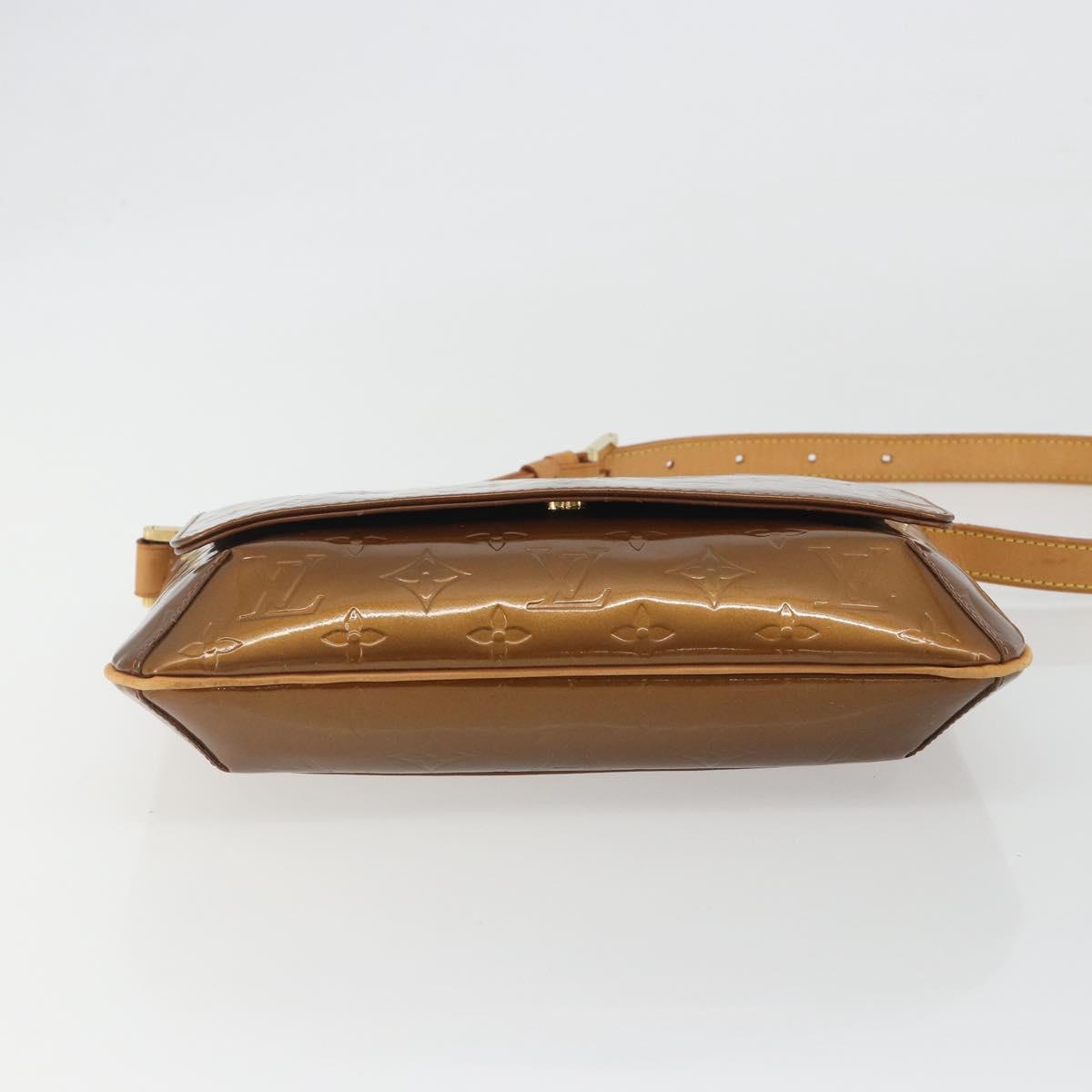 LOUIS VUITTON Monogram Vernis Thompson Street Bag Bronze M91124 LV Auth ep15617