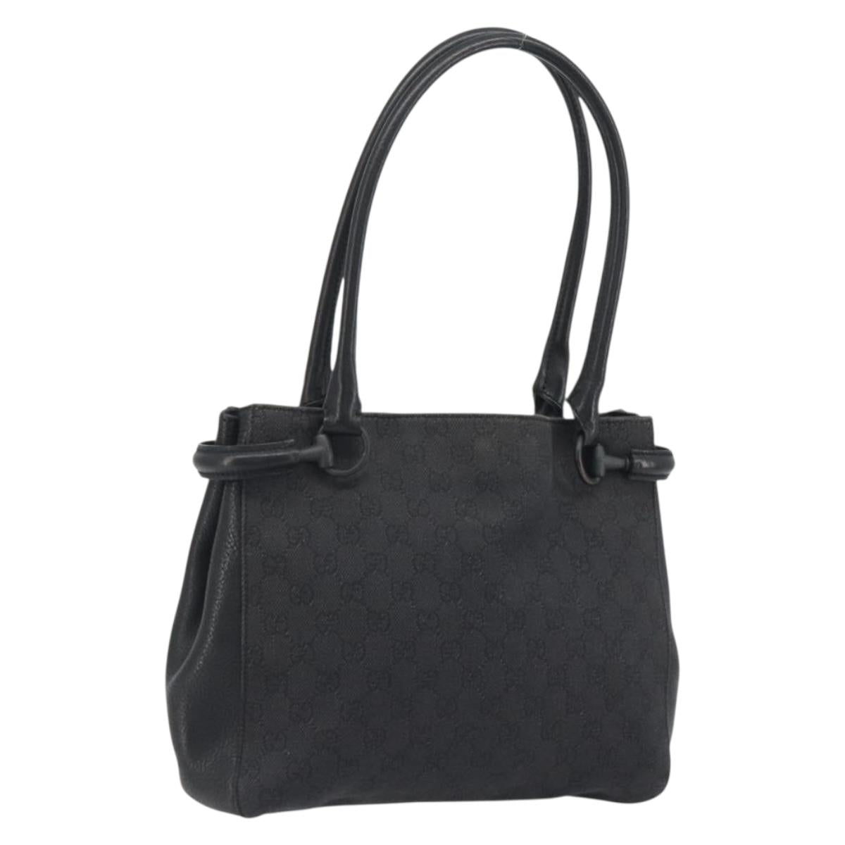 GUCCI GG Canvas Shoulder Bag Black 101971 Auth ep15619
