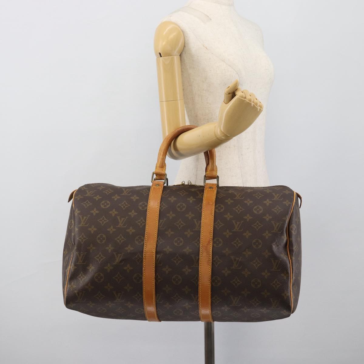 LOUIS VUITTON Monogram Keepall 45 Boston Bag M41428 LV Auth ep15621