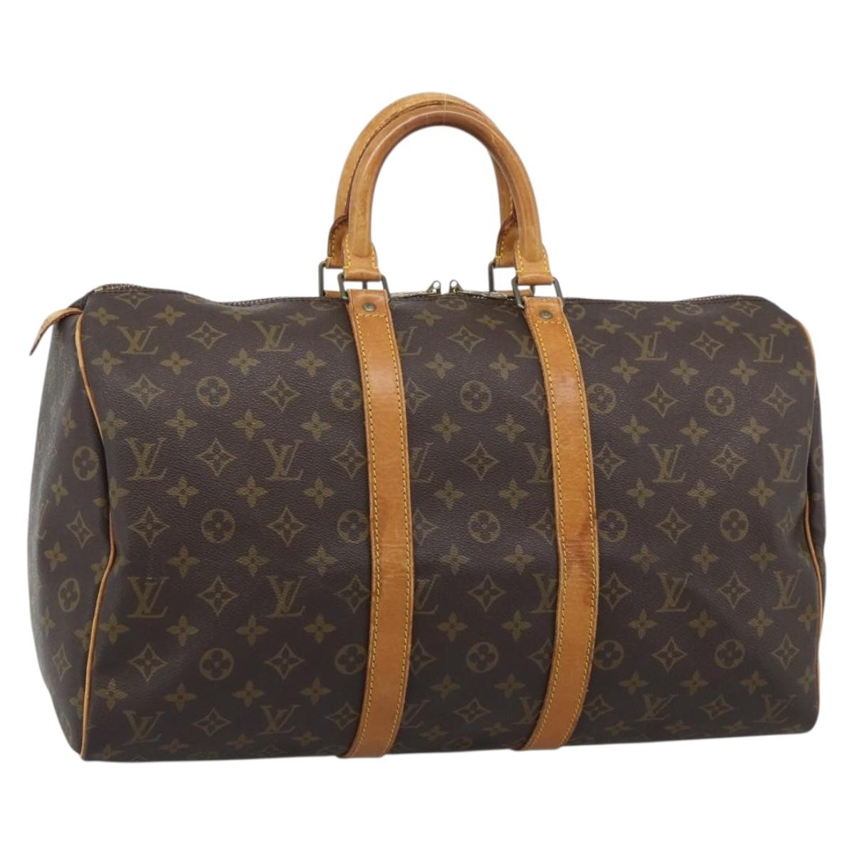 LOUIS VUITTON Monogram Keepall 45 Boston Bag M41428 LV Auth ep15621