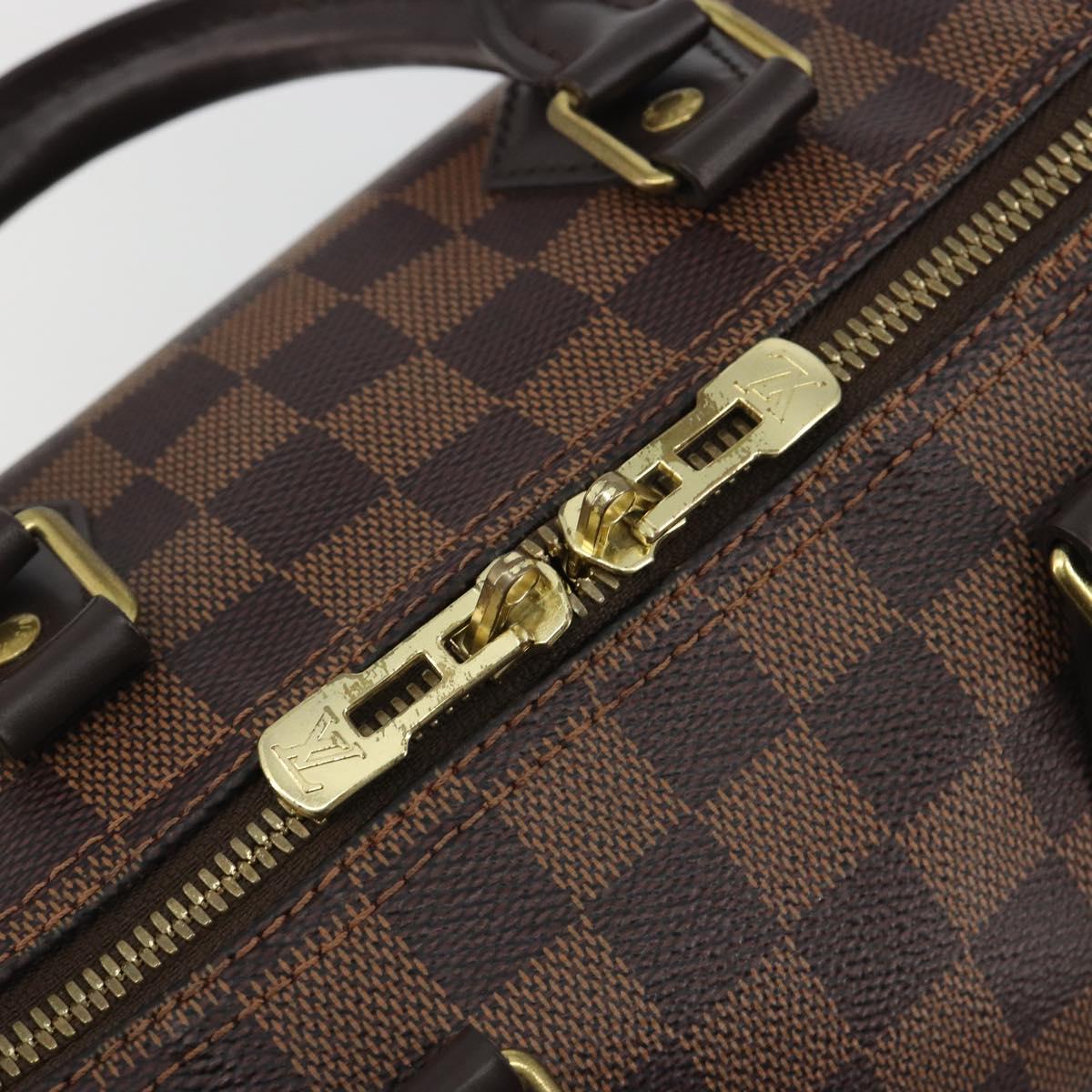 LOUIS VUITTON Damier Ebene Speedy Bandouliere 25 Hand Bag N41368 Auth ep15627V