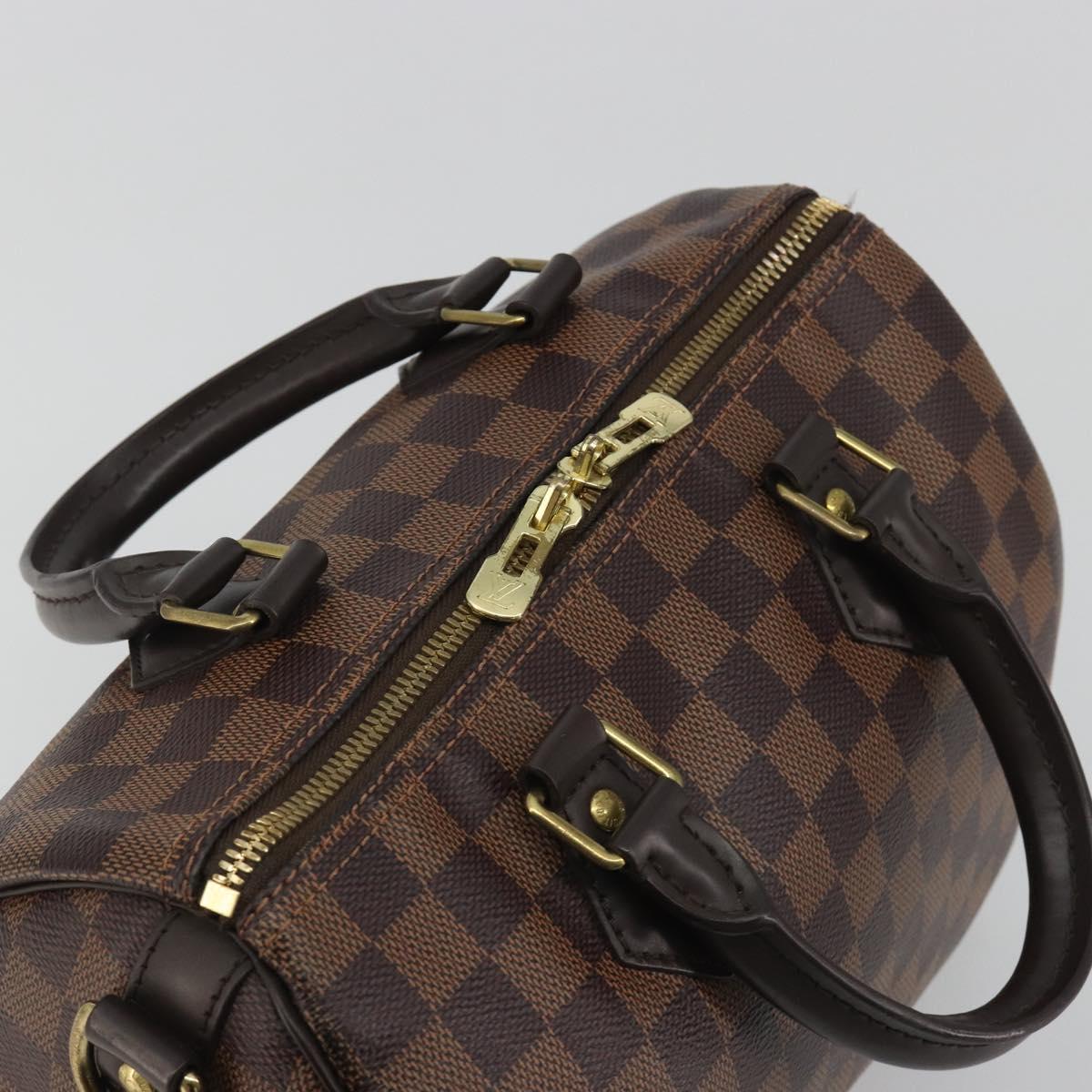 LOUIS VUITTON Damier Ebene Speedy Bandouliere 25 Hand Bag N41368 Auth ep15627V