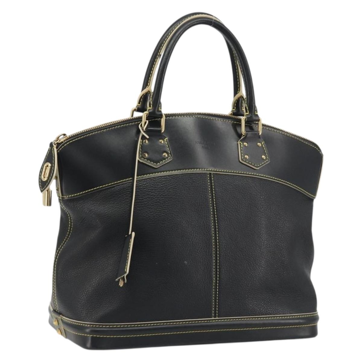 LOUIS VUITTON Suhari Lockit PM Hand Bag Leather Black M91888 LV Auth ep15631