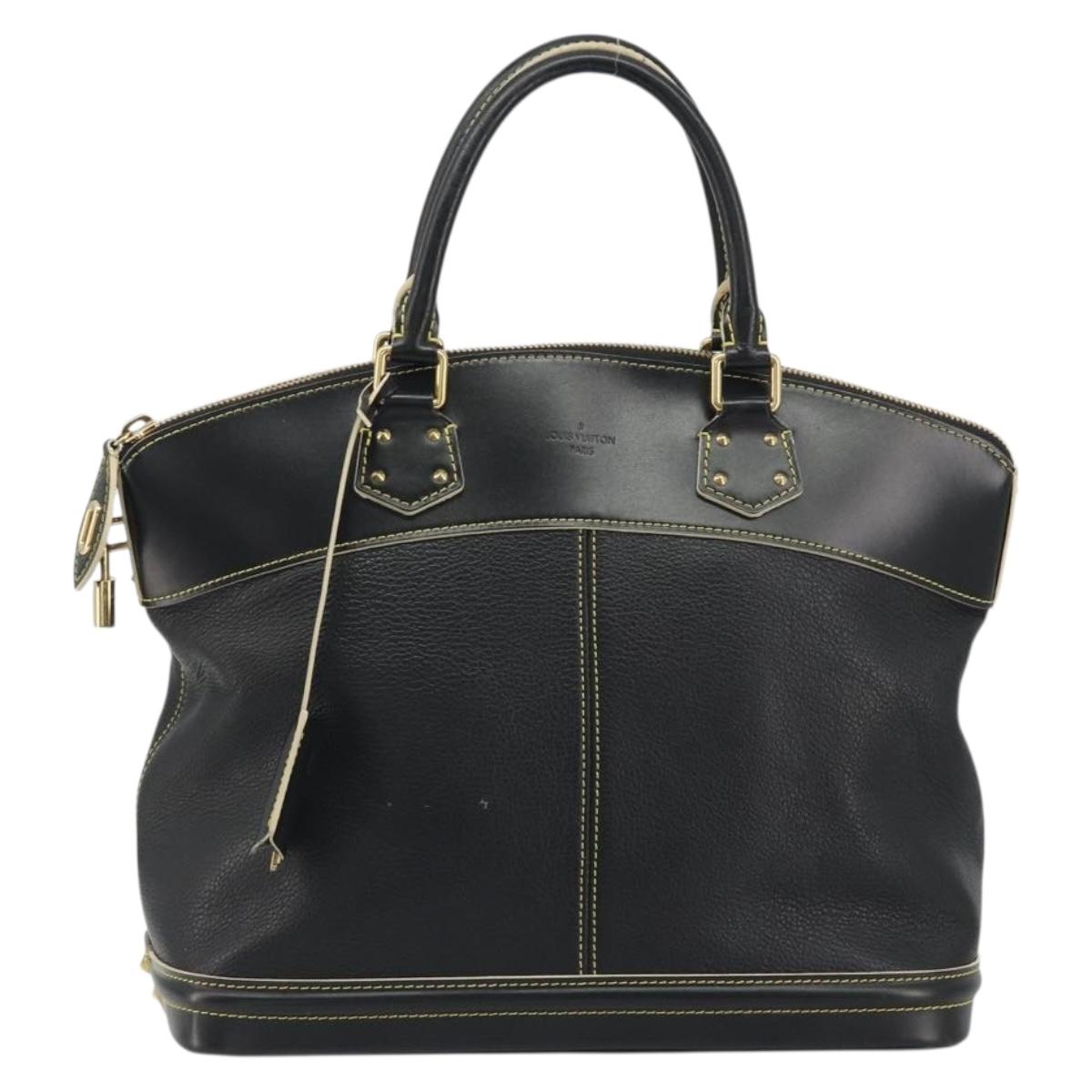 LOUIS VUITTON Suhari Lockit PM Hand Bag Leather Black M91888 LV Auth ep15631