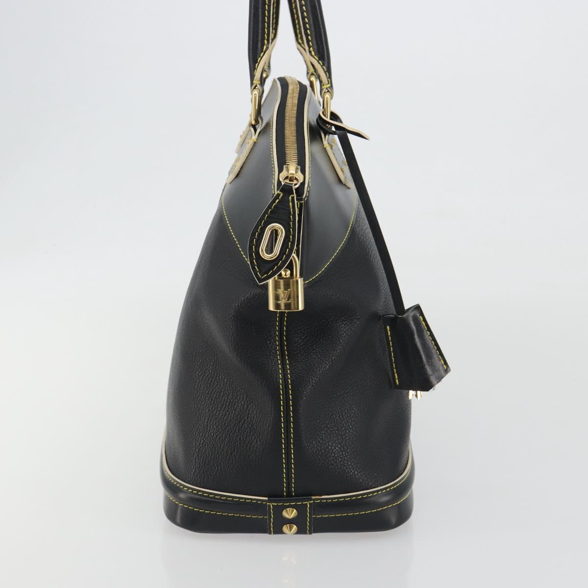 LOUIS VUITTON Suhari Lockit PM Hand Bag Leather Black M91888 LV Auth ep15631