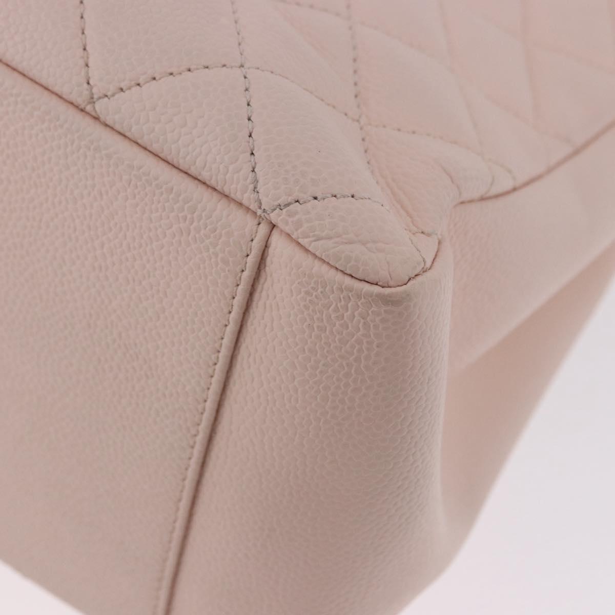 CHANEL Matelasse COCO Mark Chain Tote Bag Caviar Skin Pink CC Auth ep15632V