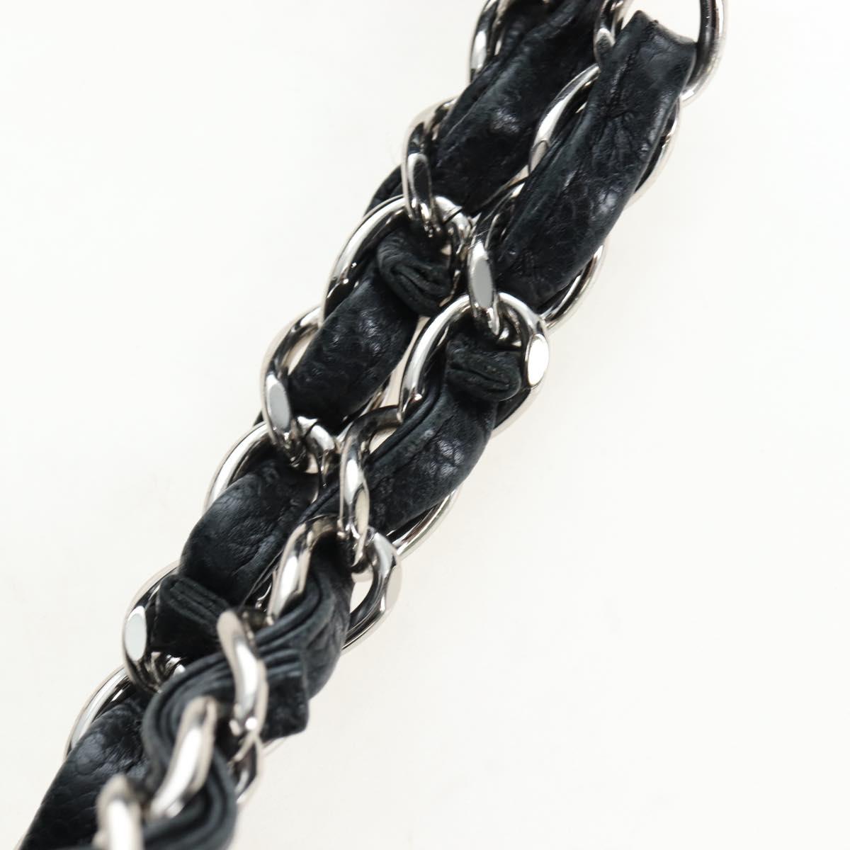CHANEL Matelasse COCO Mark Chain Bag Caviar Skin Black Silver CC Auth ep15633V