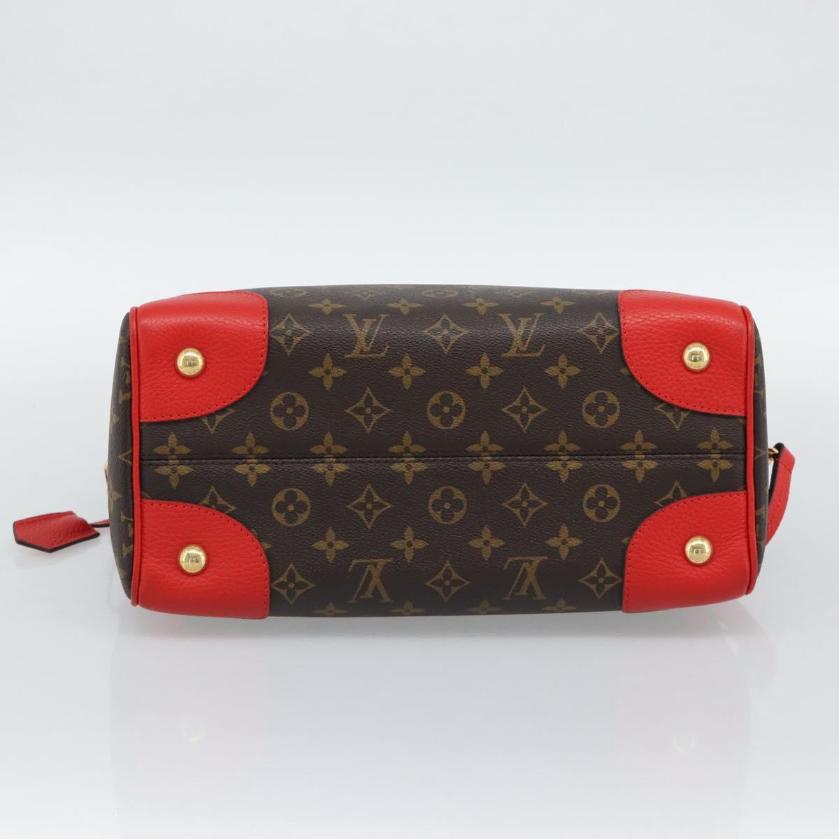 LOUIS VUITTON Monogram Retiro PM Hand Bag 2way Bag Red M50057 LV Auth ep15634A