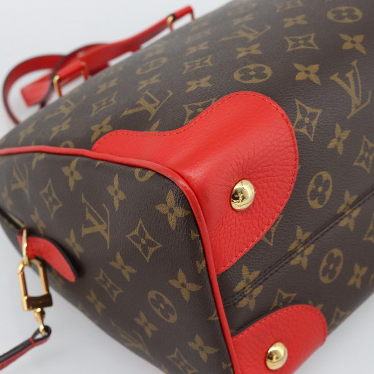 LOUIS VUITTON Monogram Retiro PM Hand Bag 2way Bag Red M50057 LV Auth ep15634A