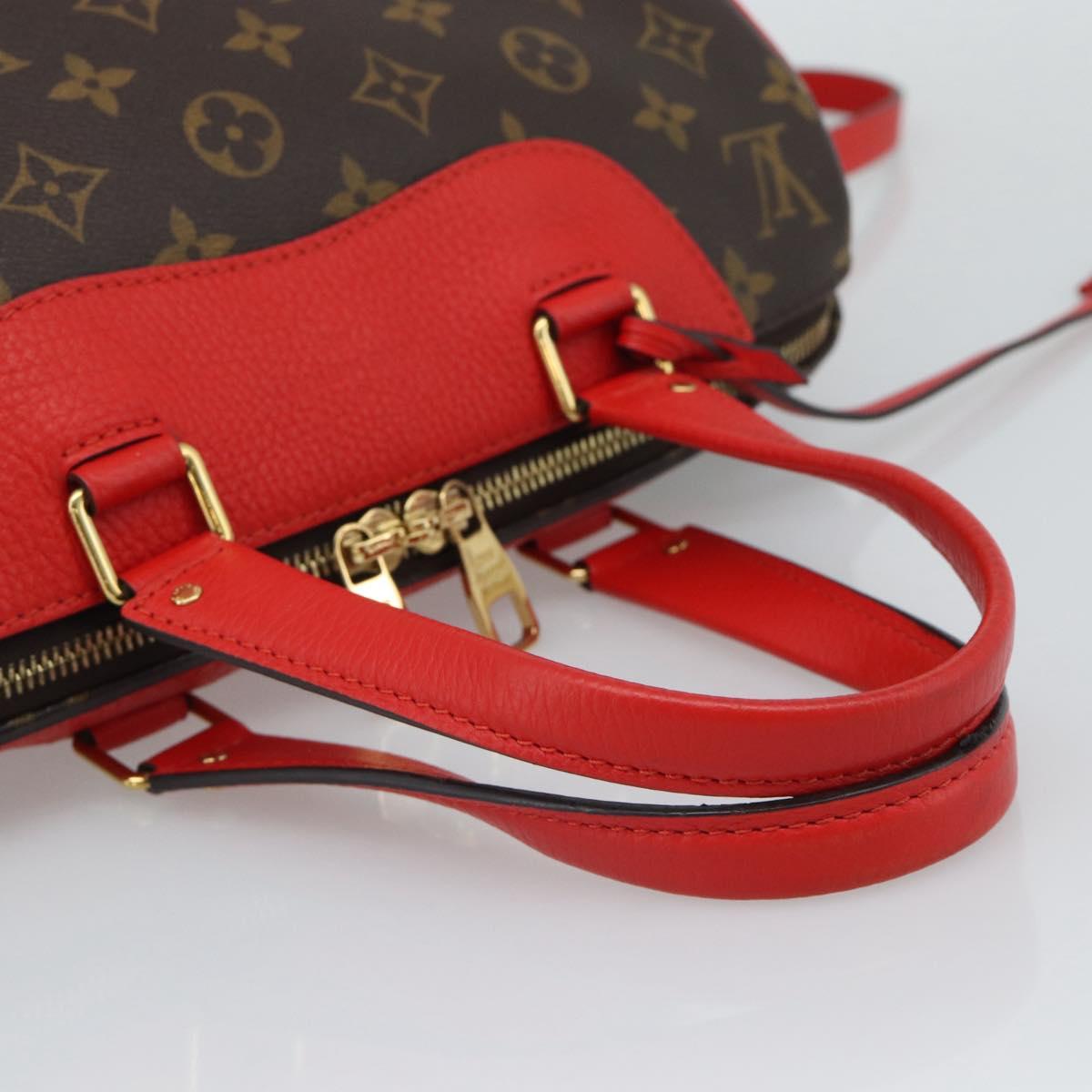 LOUIS VUITTON Monogram Retiro PM Hand Bag 2way Bag Red M50057 LV Auth ep15634A