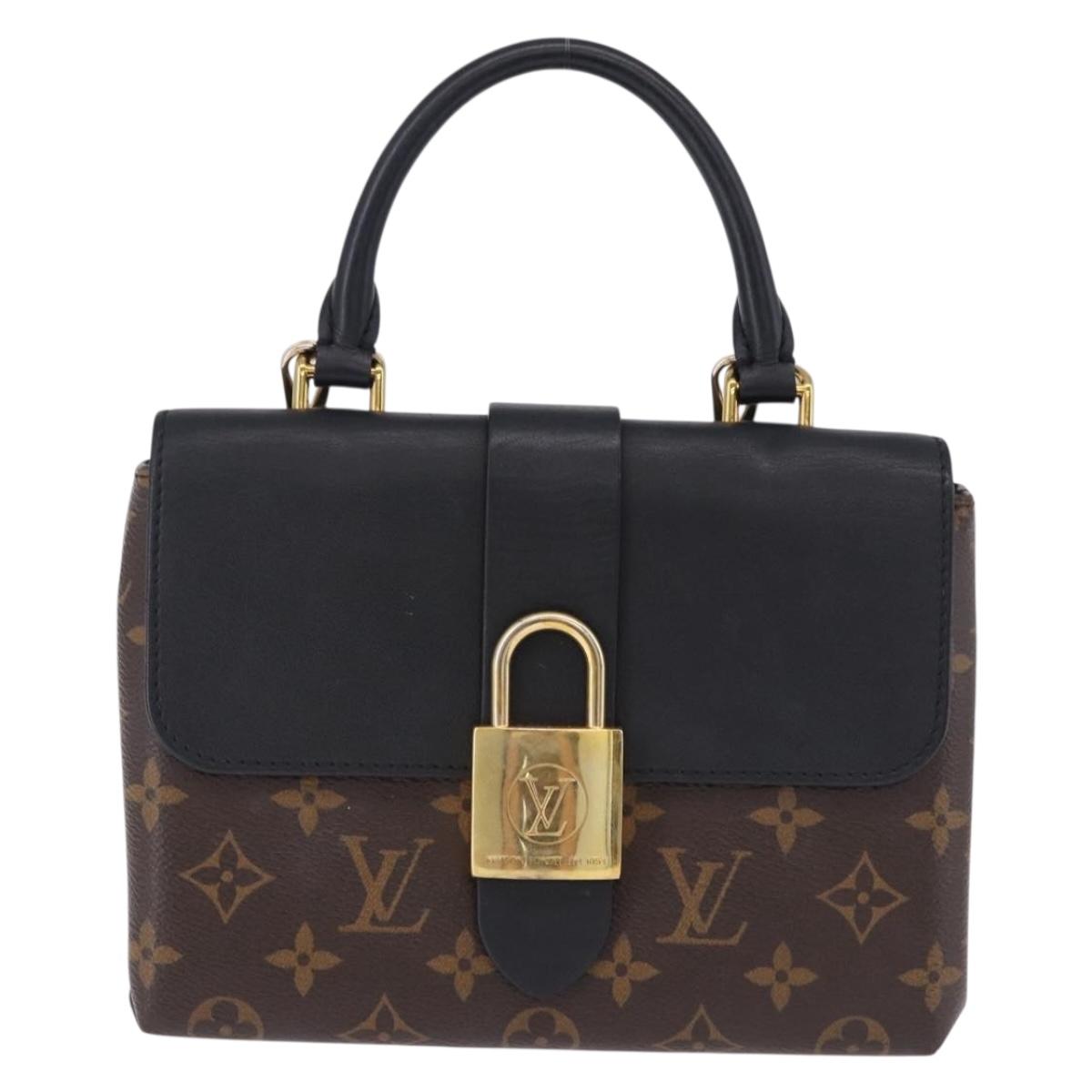 LOUIS VUITTON Monogram Rocky BB Hand Bag 2way Black M44141 LV Auth ep15635V