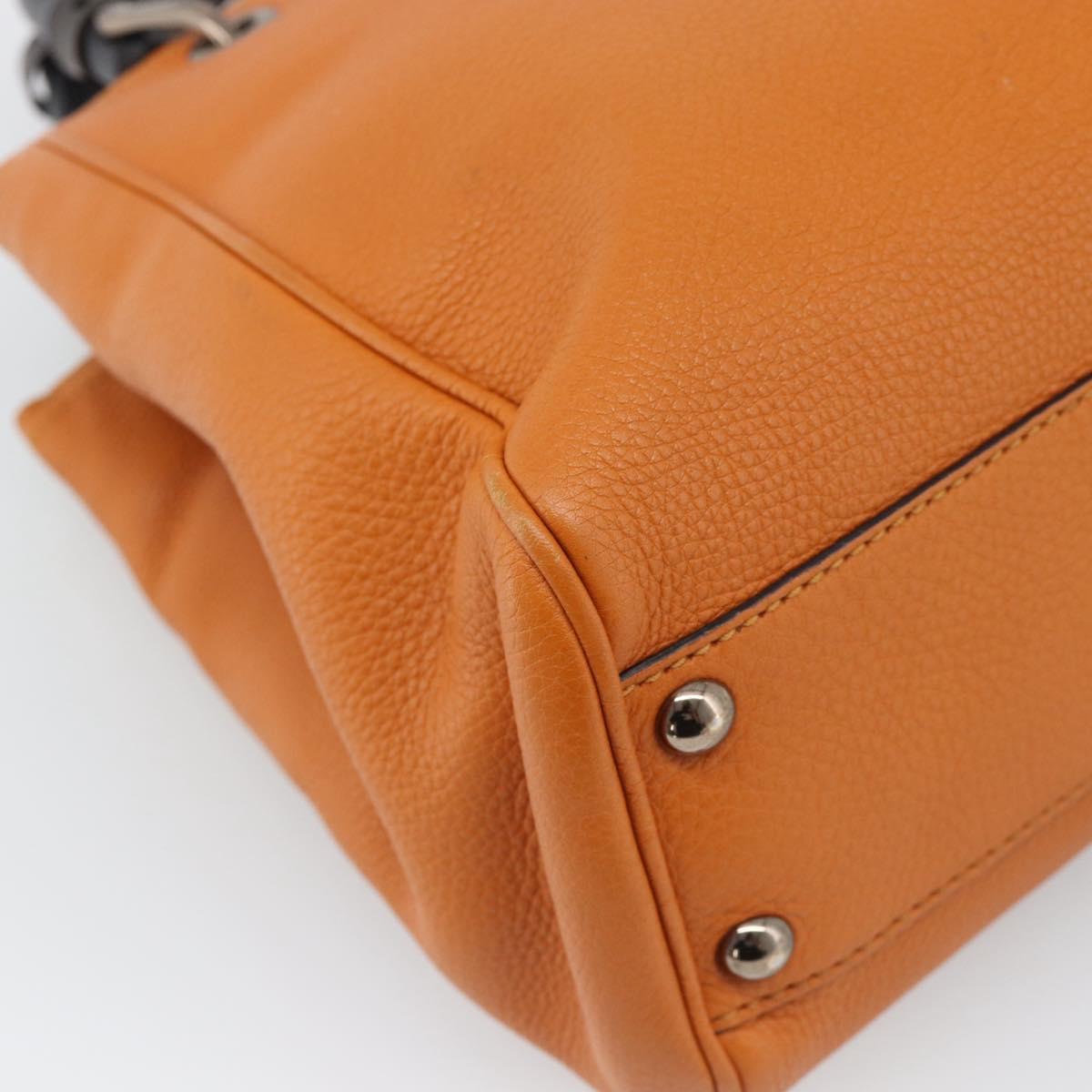 GUCCI Bamboo Hand Bag 2way Orange 336032 Auth ep15637A