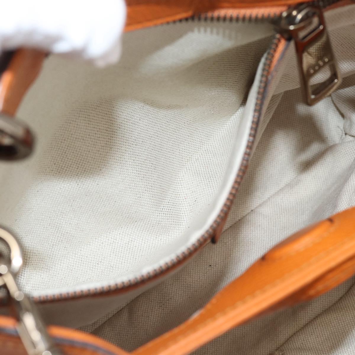 GUCCI Bamboo Hand Bag 2way Orange 336032 Auth ep15637A