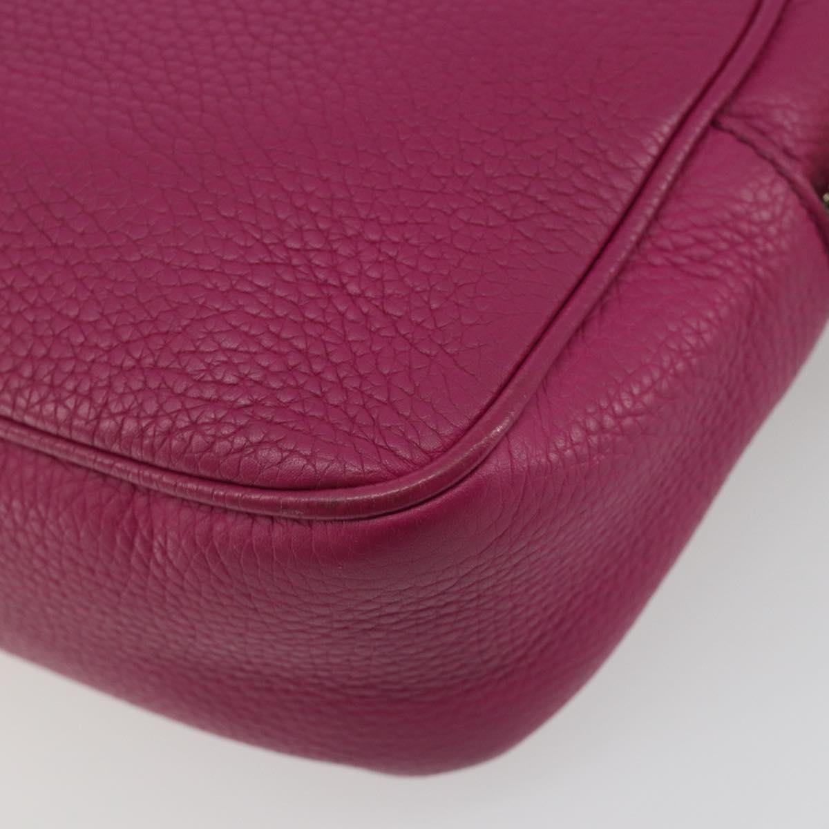 GUCCI Shoulder Bag Leather Purple Gold 308364 Auth ep15638