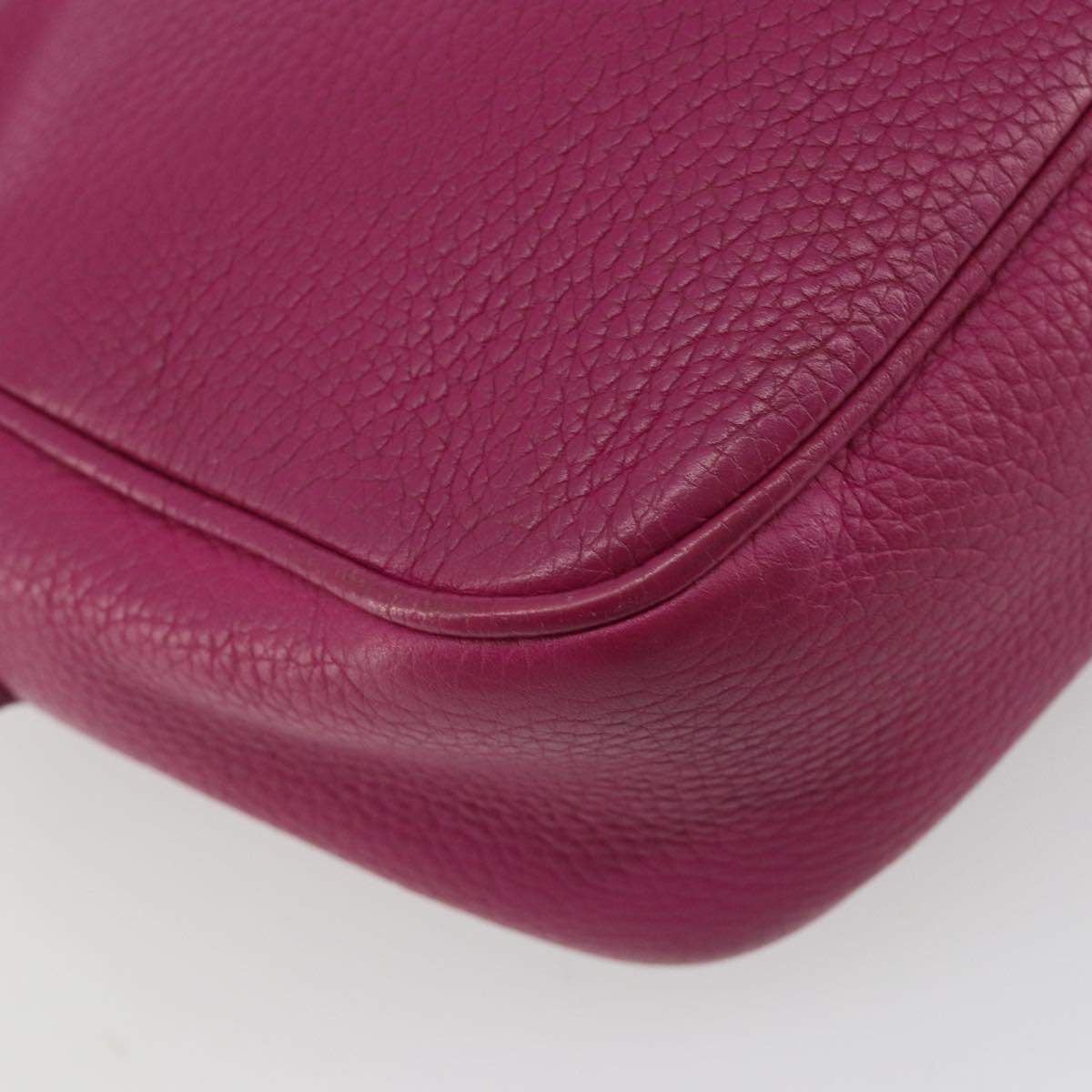 GUCCI Shoulder Bag Leather Purple Gold 308364 Auth ep15638